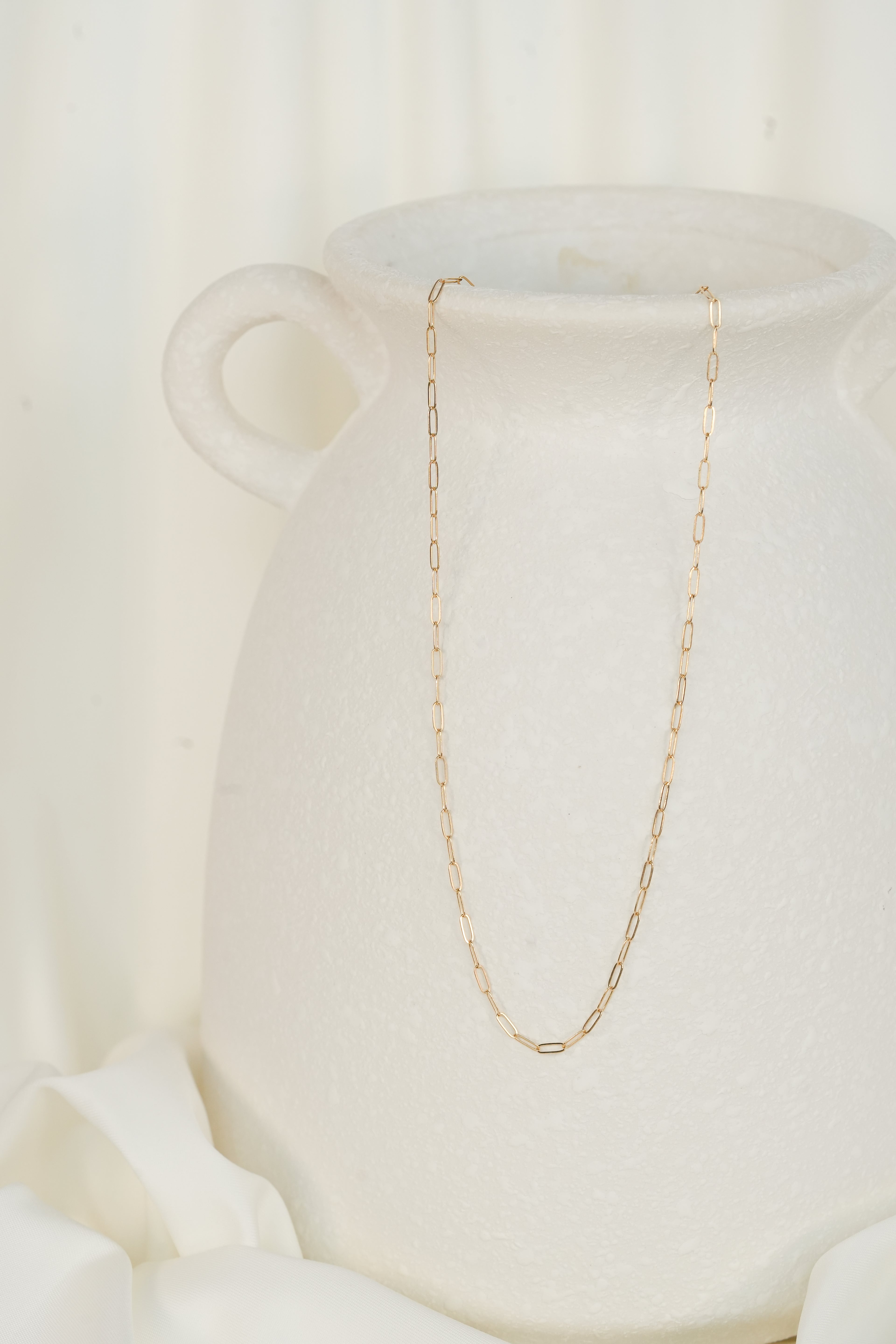 The Cable Chain Necklace - 14K Solid Yellow Gold