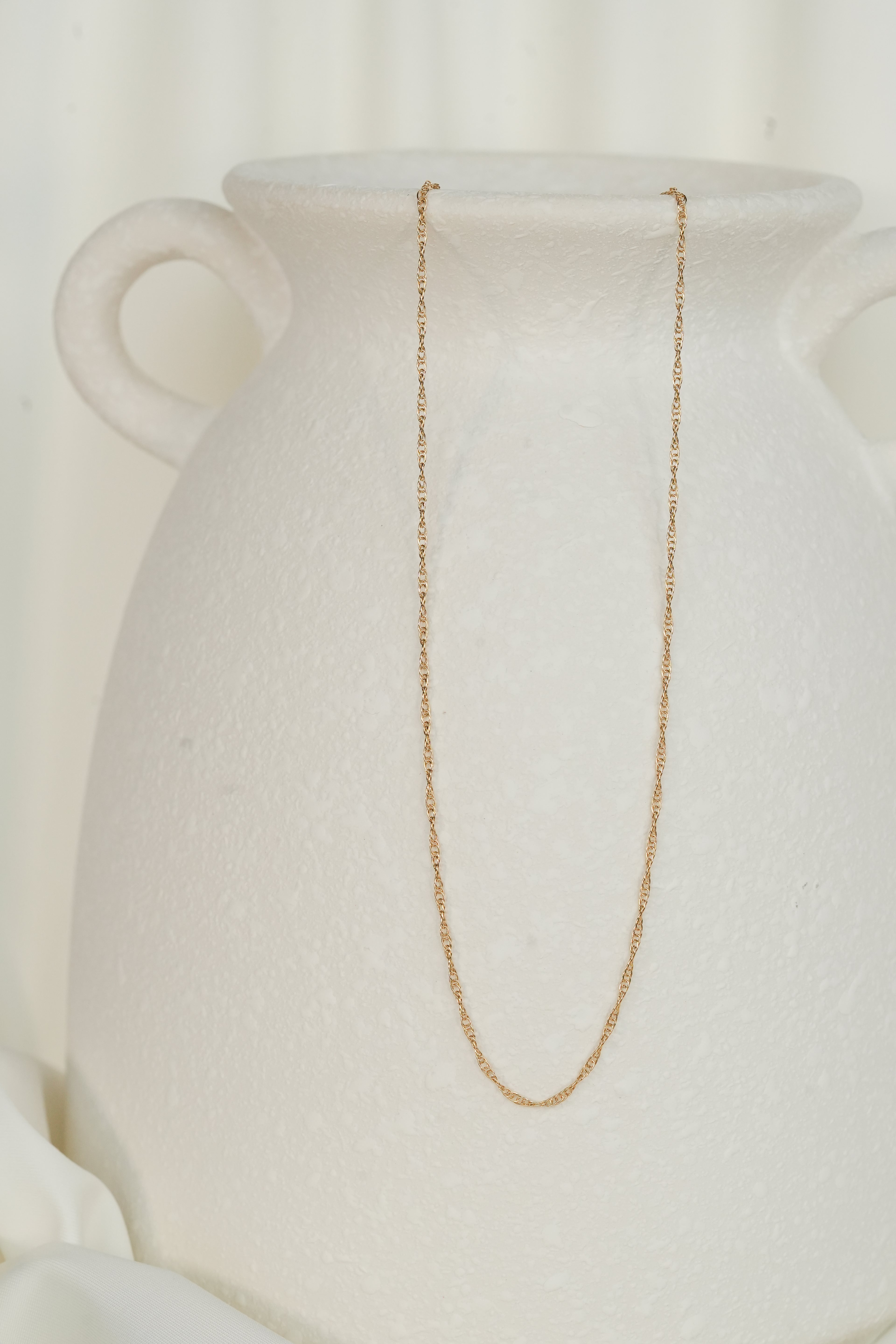 The Double Rope Necklace - 14K Solid Yellow Gold