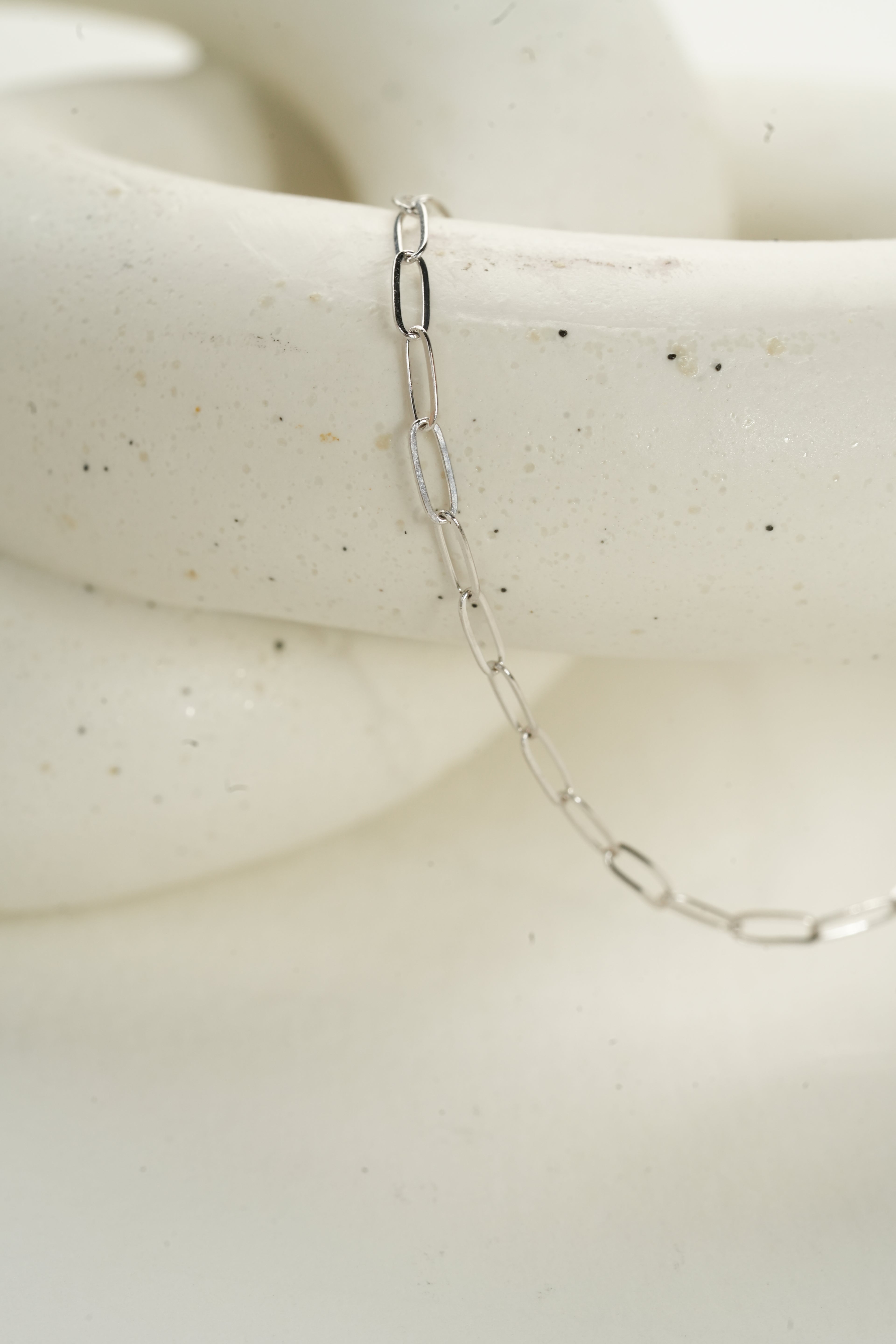 The Cable Chain Bracelet - 14K Solid White Gold