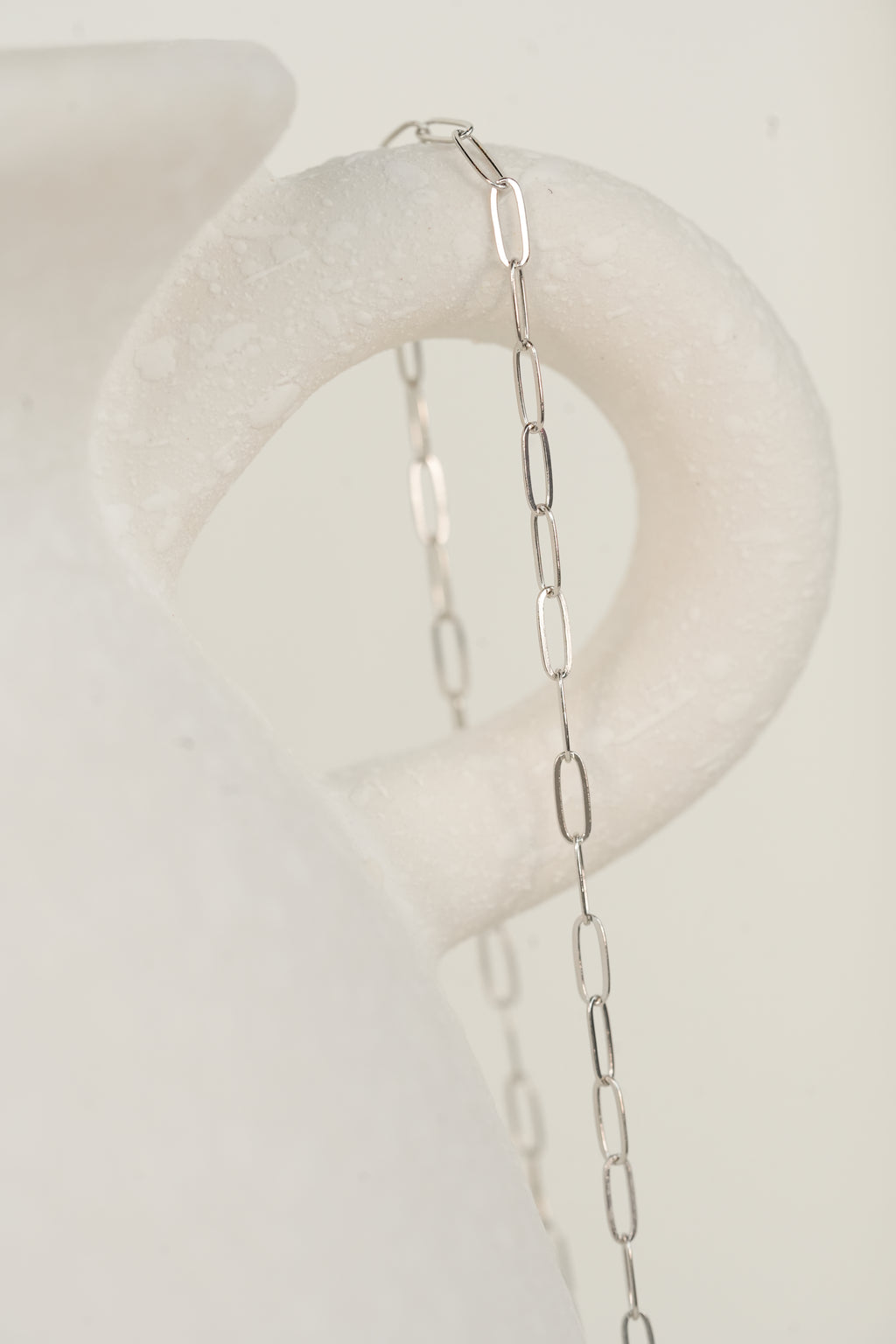 The Cable Chain Necklace - 14K Solid White Gold