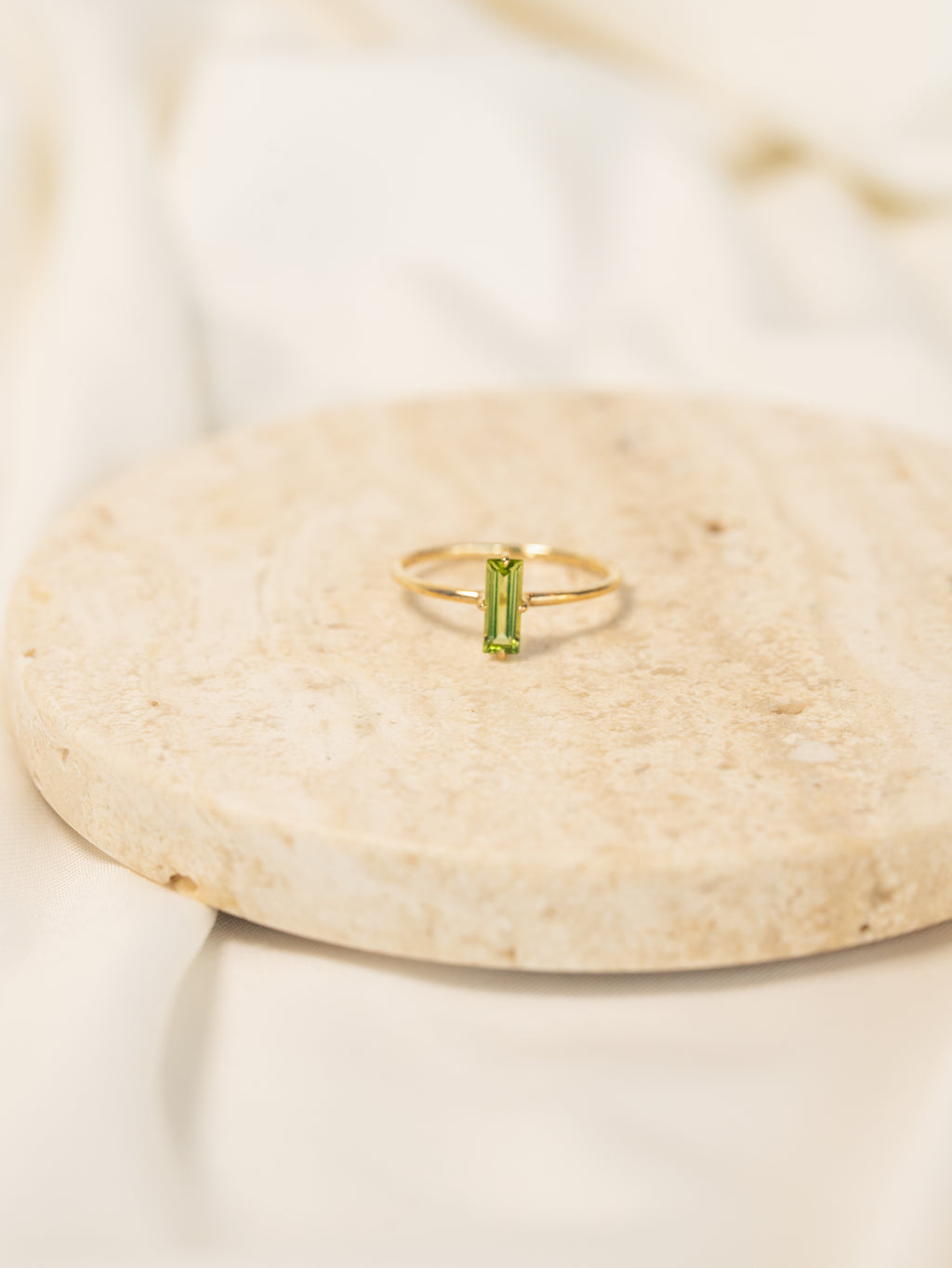 Baguette Peridot Ring