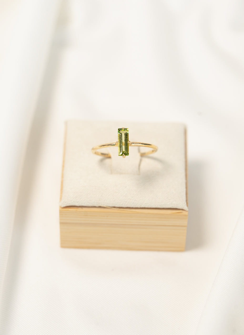 Baguette Peridot Ring