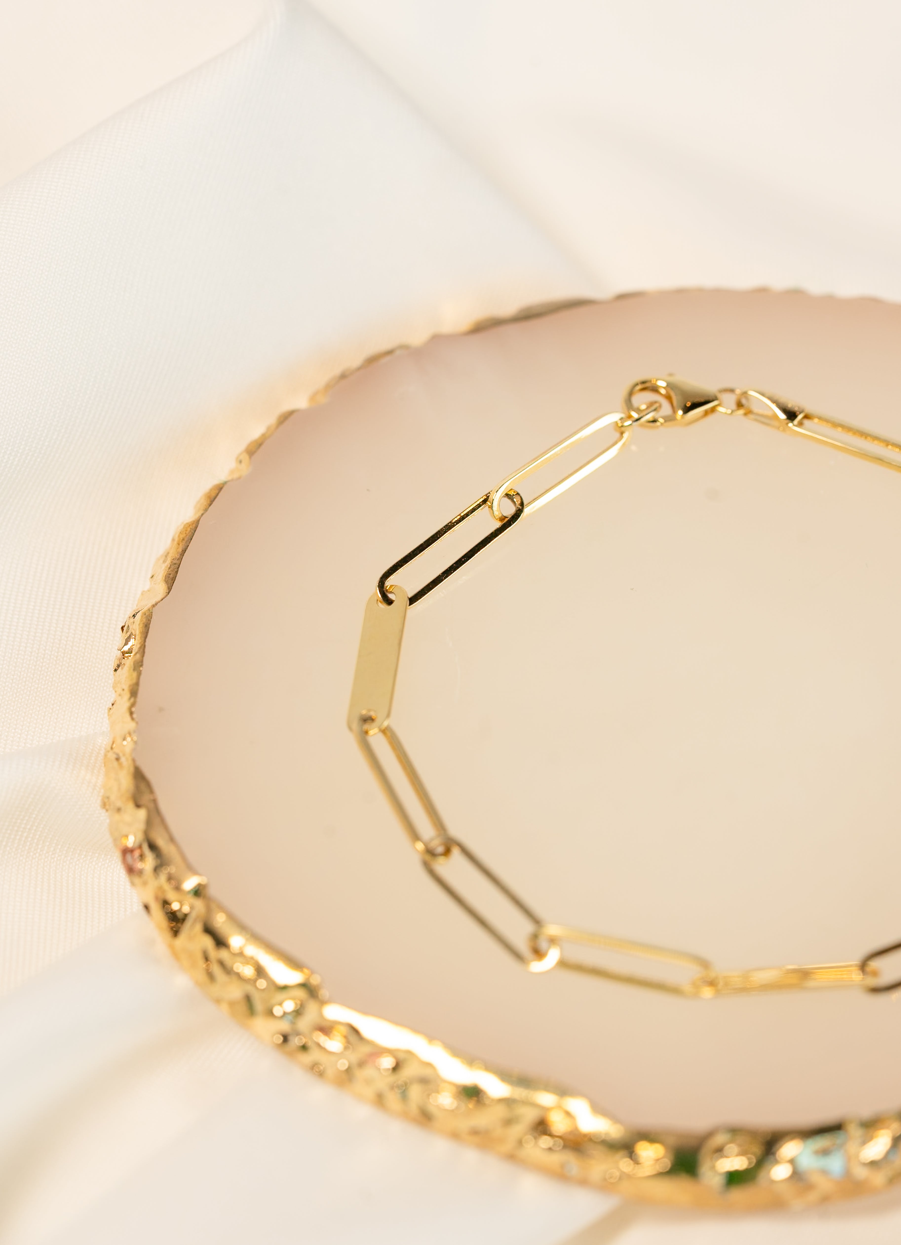 Cable and Bar Link Bracelet