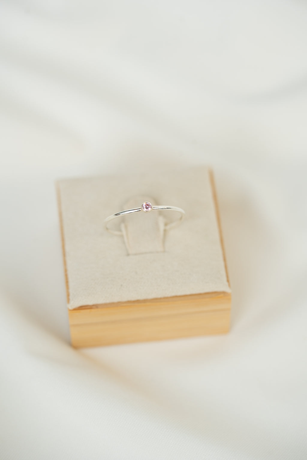 Pink CZ Gemstone Ring