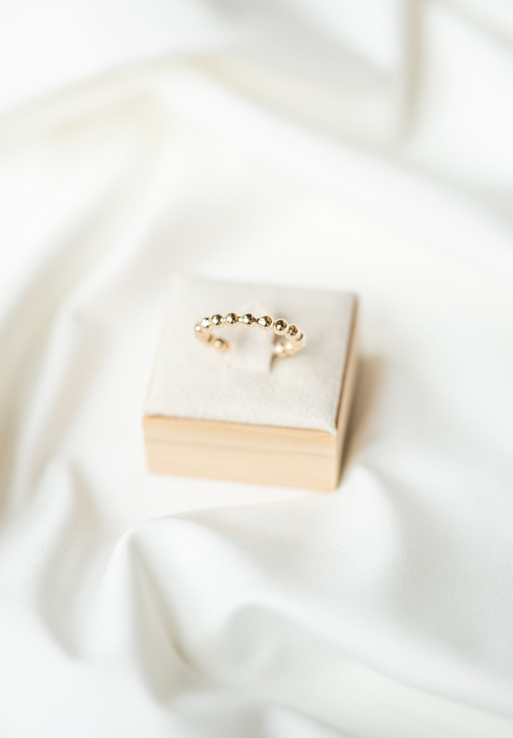 Thick Beaded Ring - 14K Gold Filled