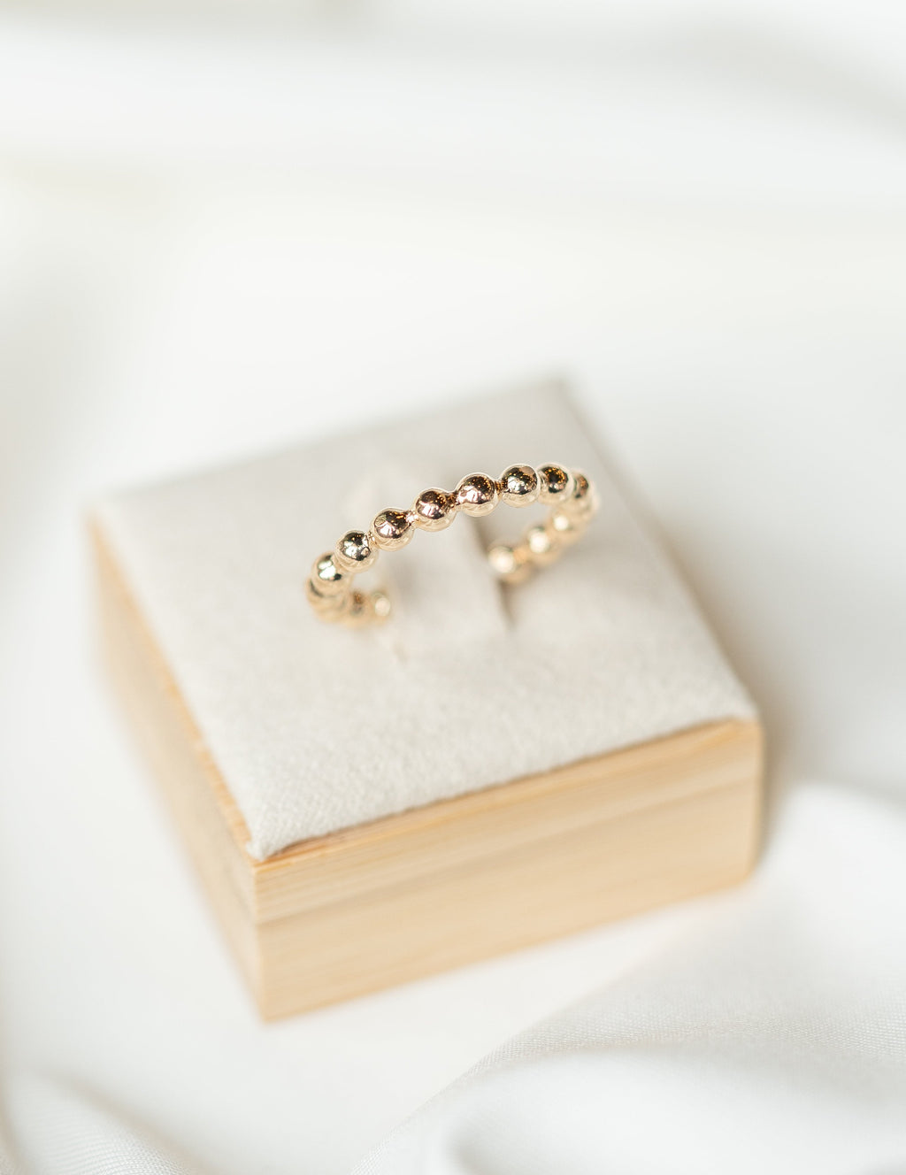 Thick Beaded Ring - 14K Gold Filled