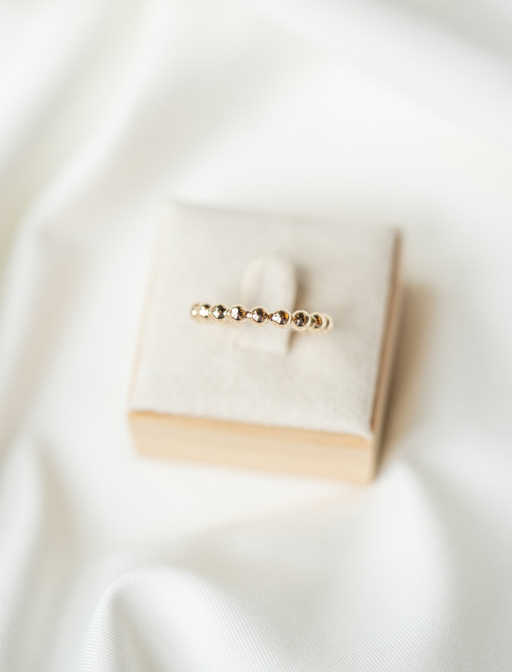 Thick Beaded Ring - 14K Gold Filled