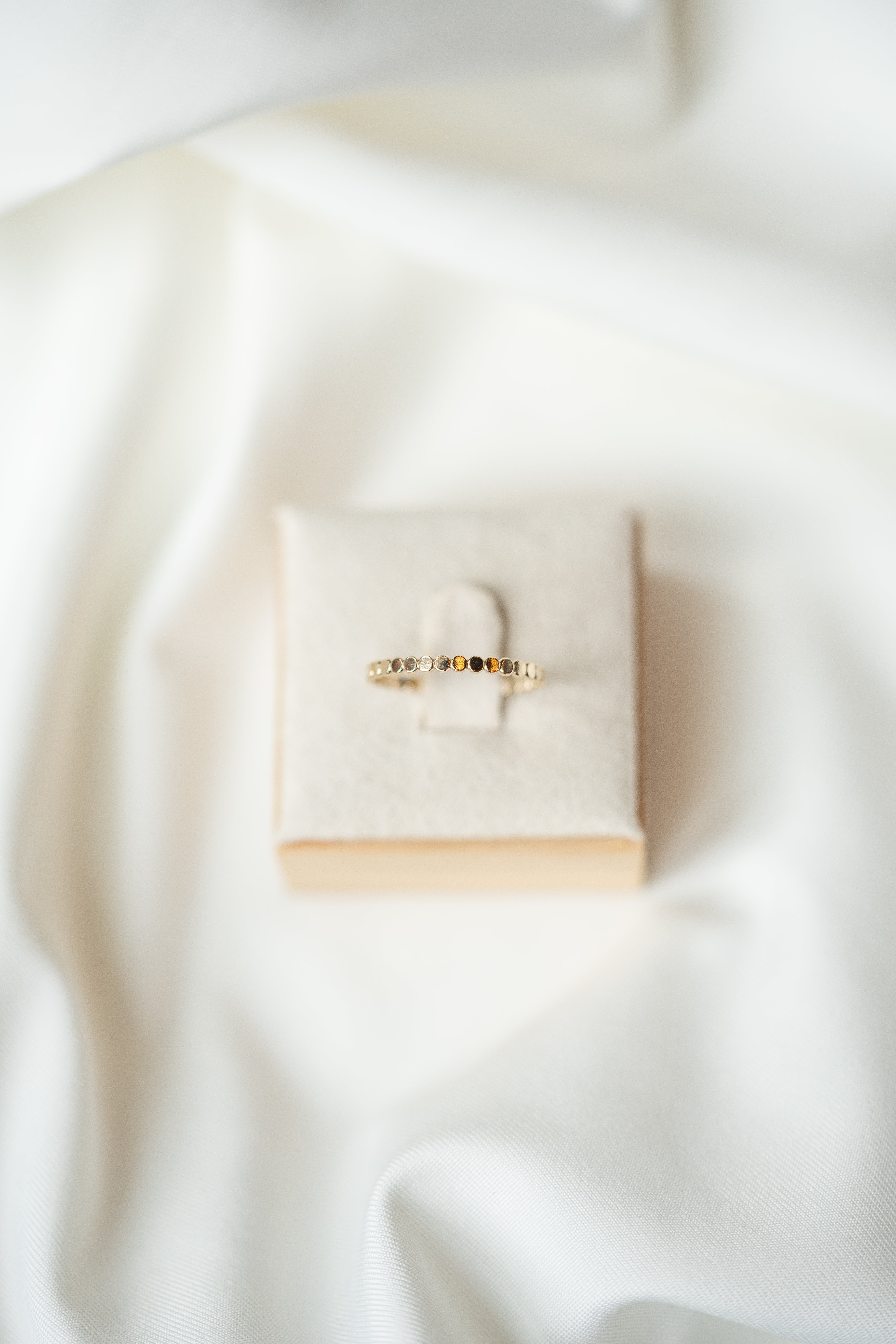 Thin Flat Beaded Ring