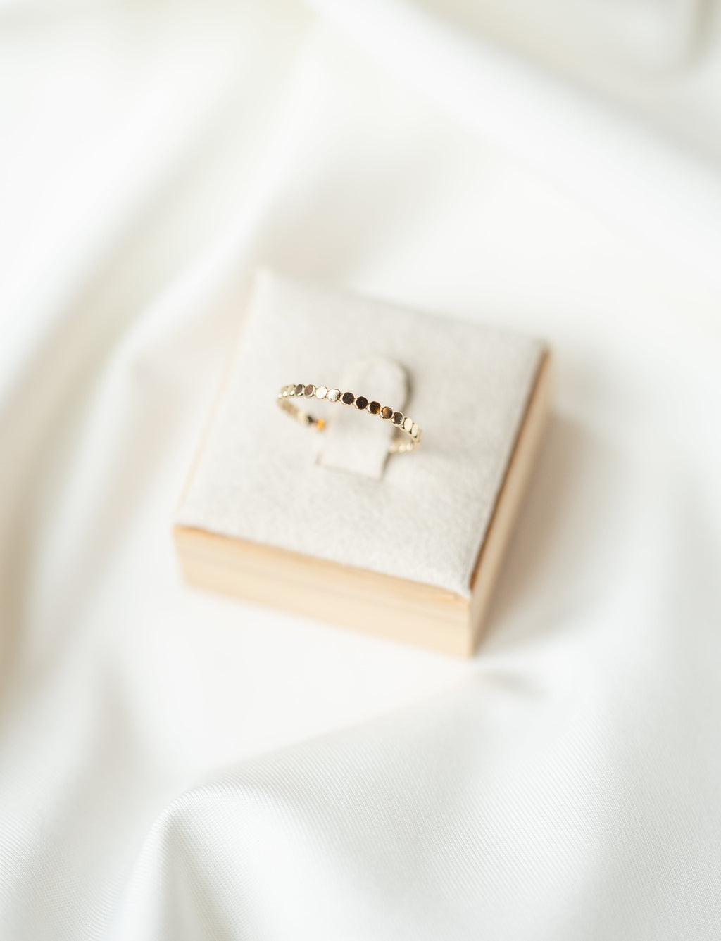 Thin Flat Beaded Ring