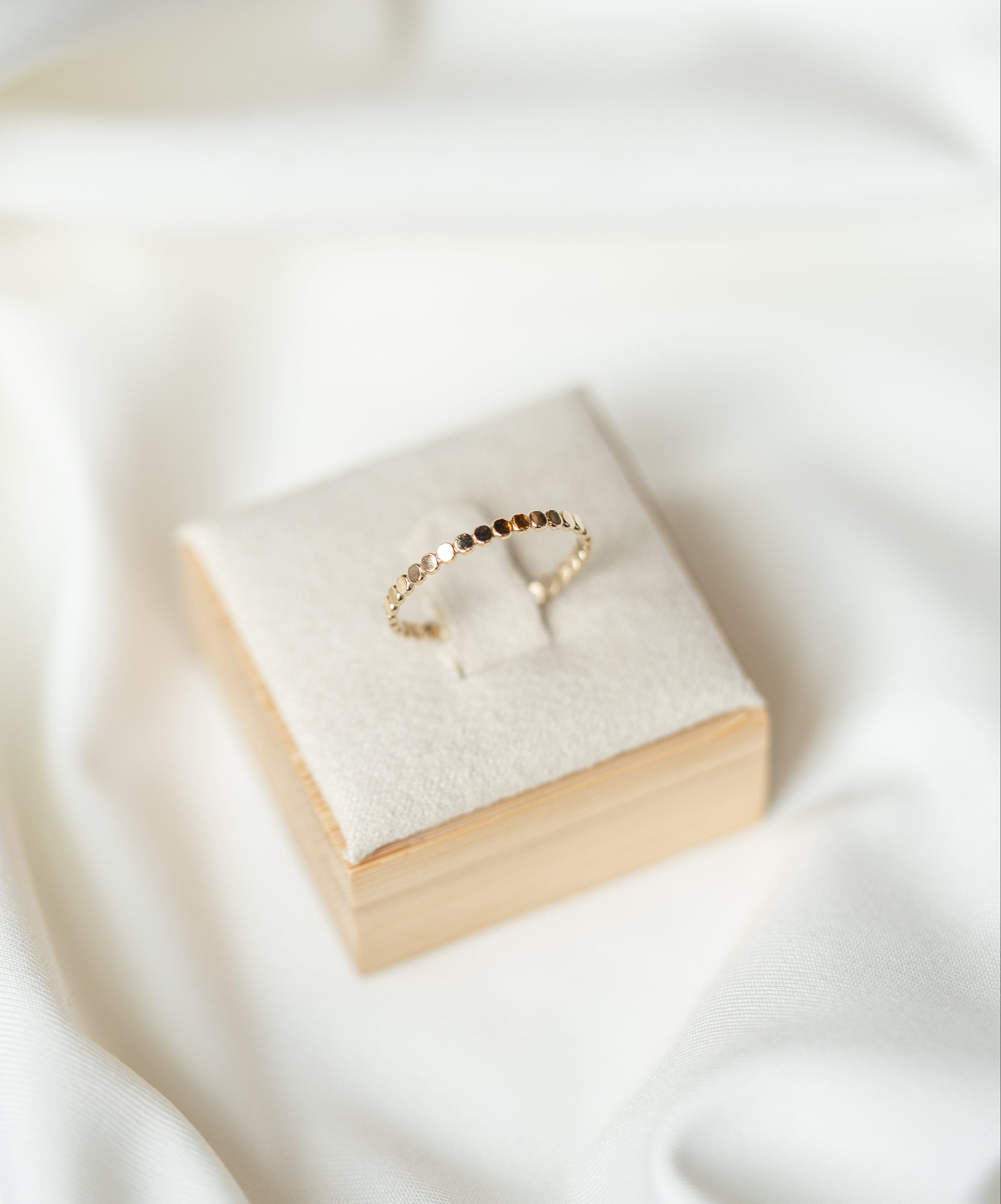 Thin Flat Beaded Ring