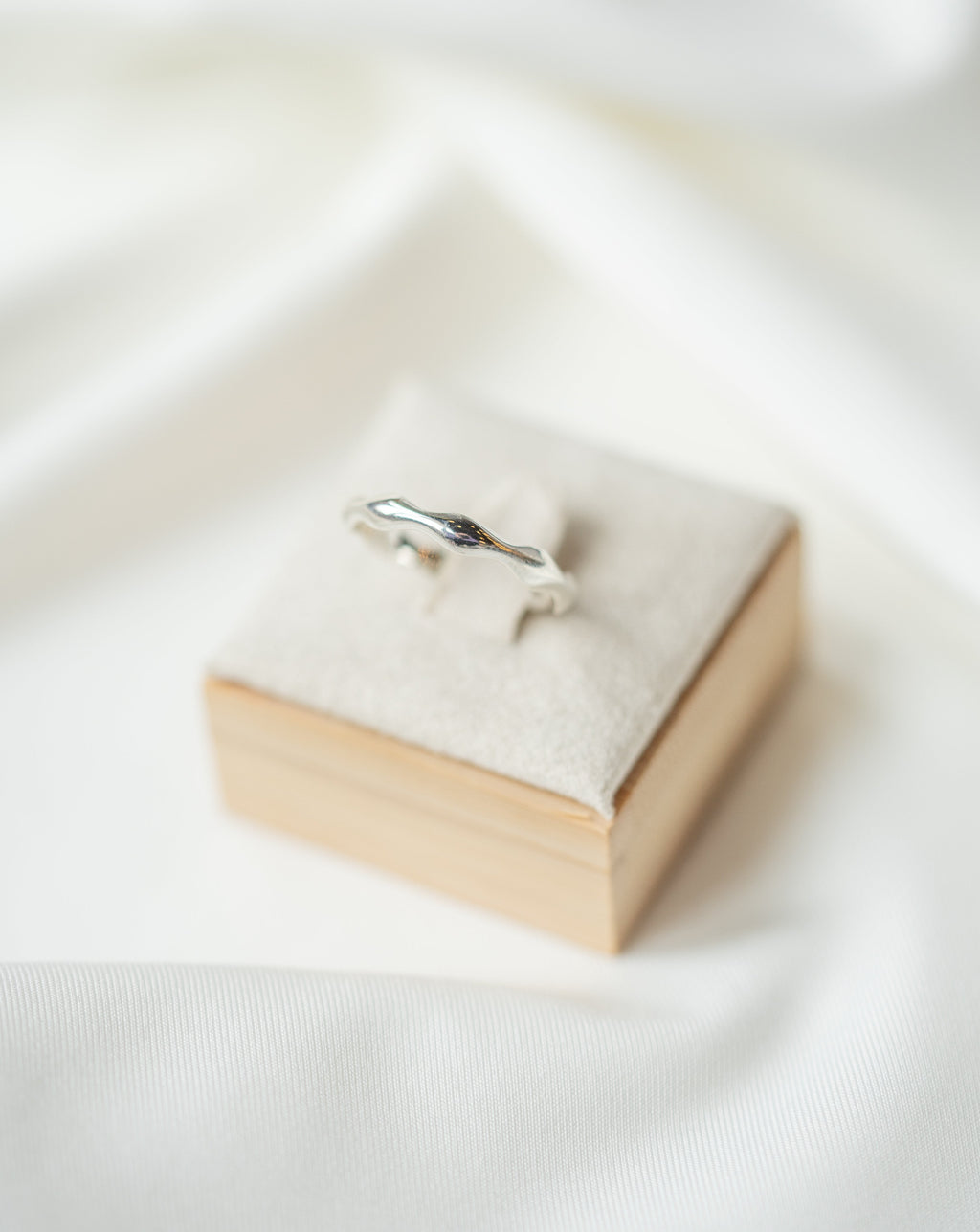 Thick Wide Wave Ring - Sterling Silver