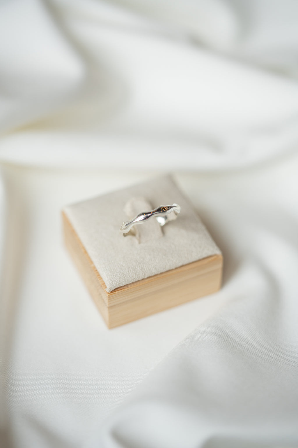 Thick Wide Wave Ring - Sterling Silver