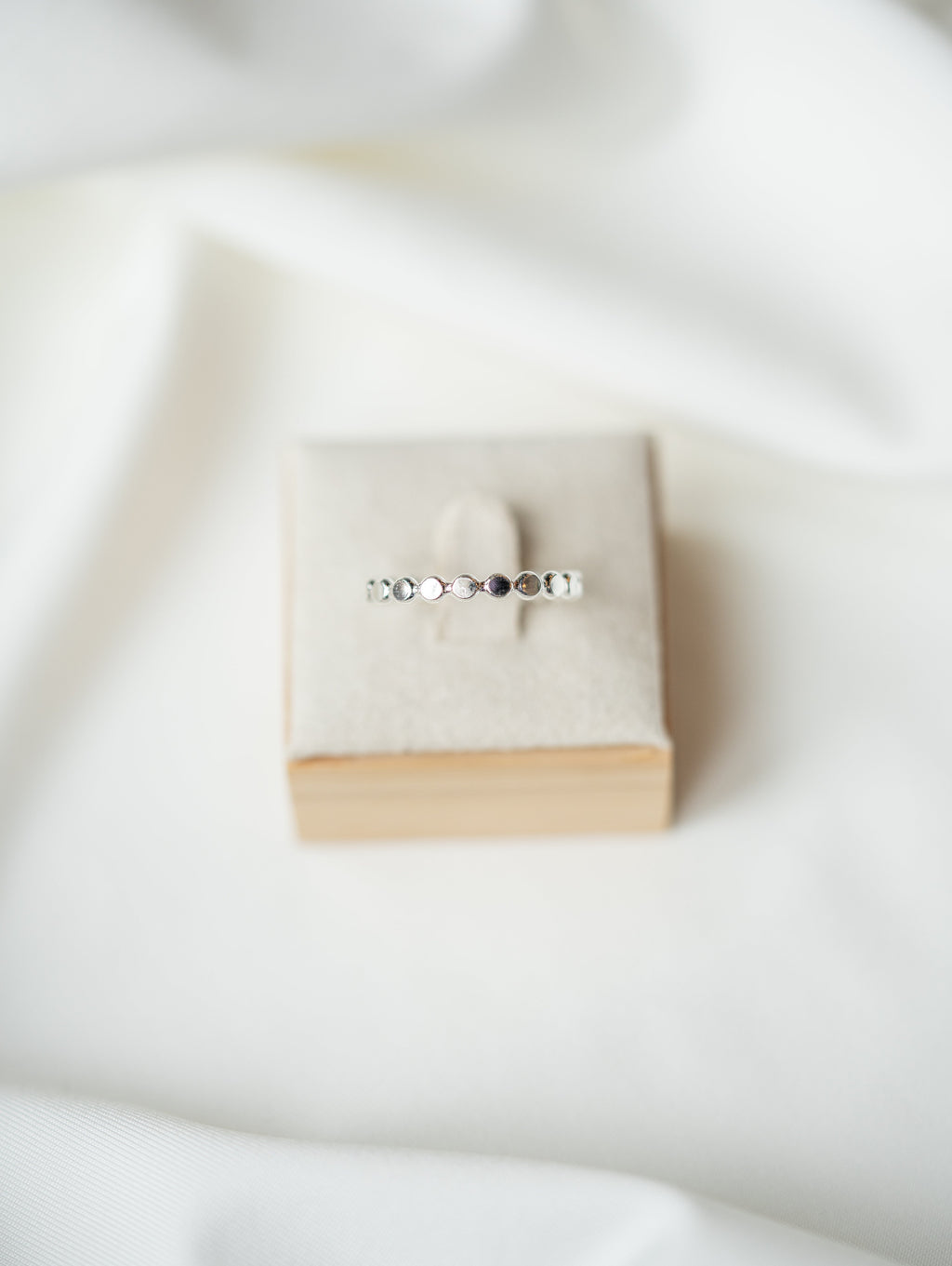 Thick Flat Beaded Ring