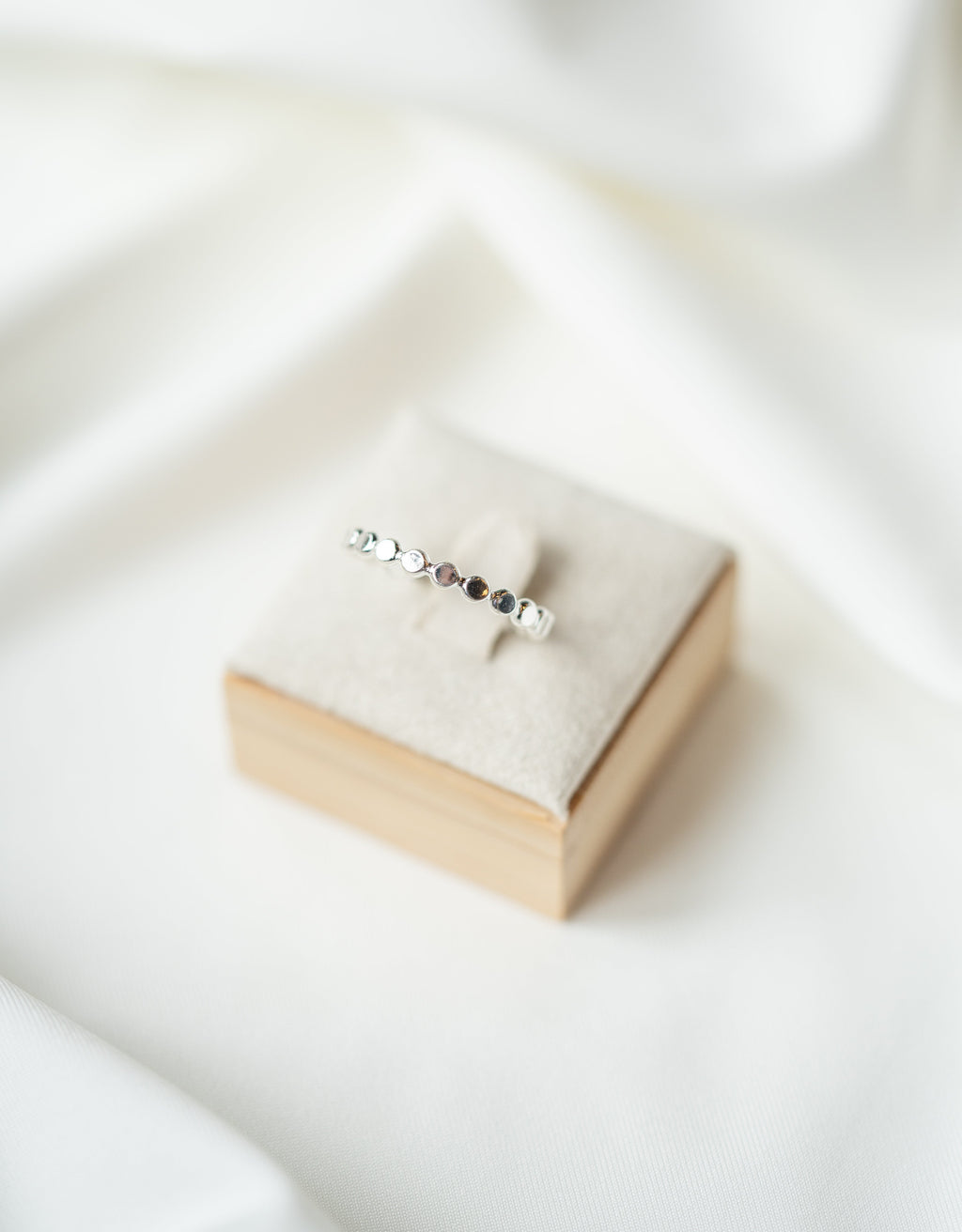 Thick Flat Beaded Ring