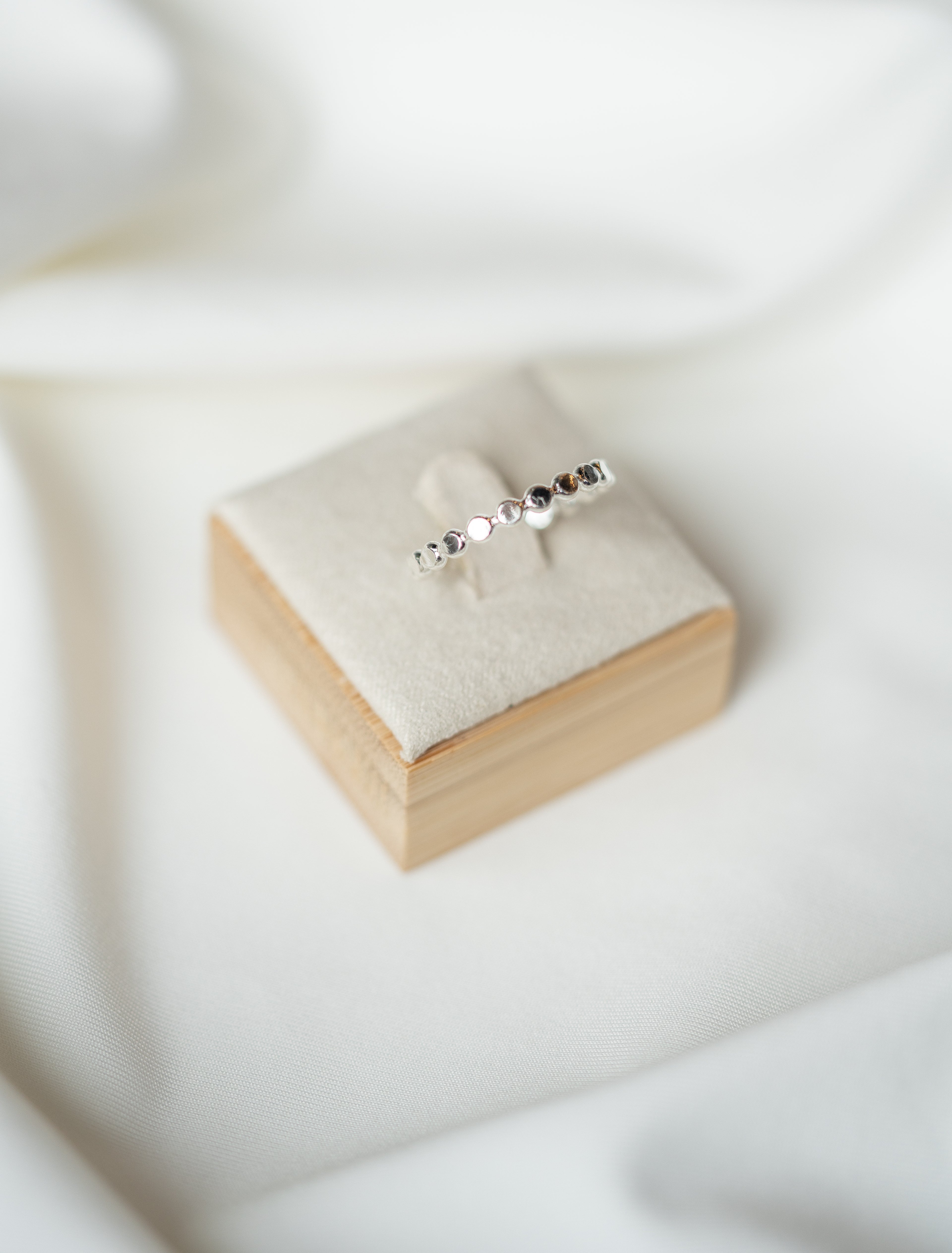 Thick Flat Beaded Ring