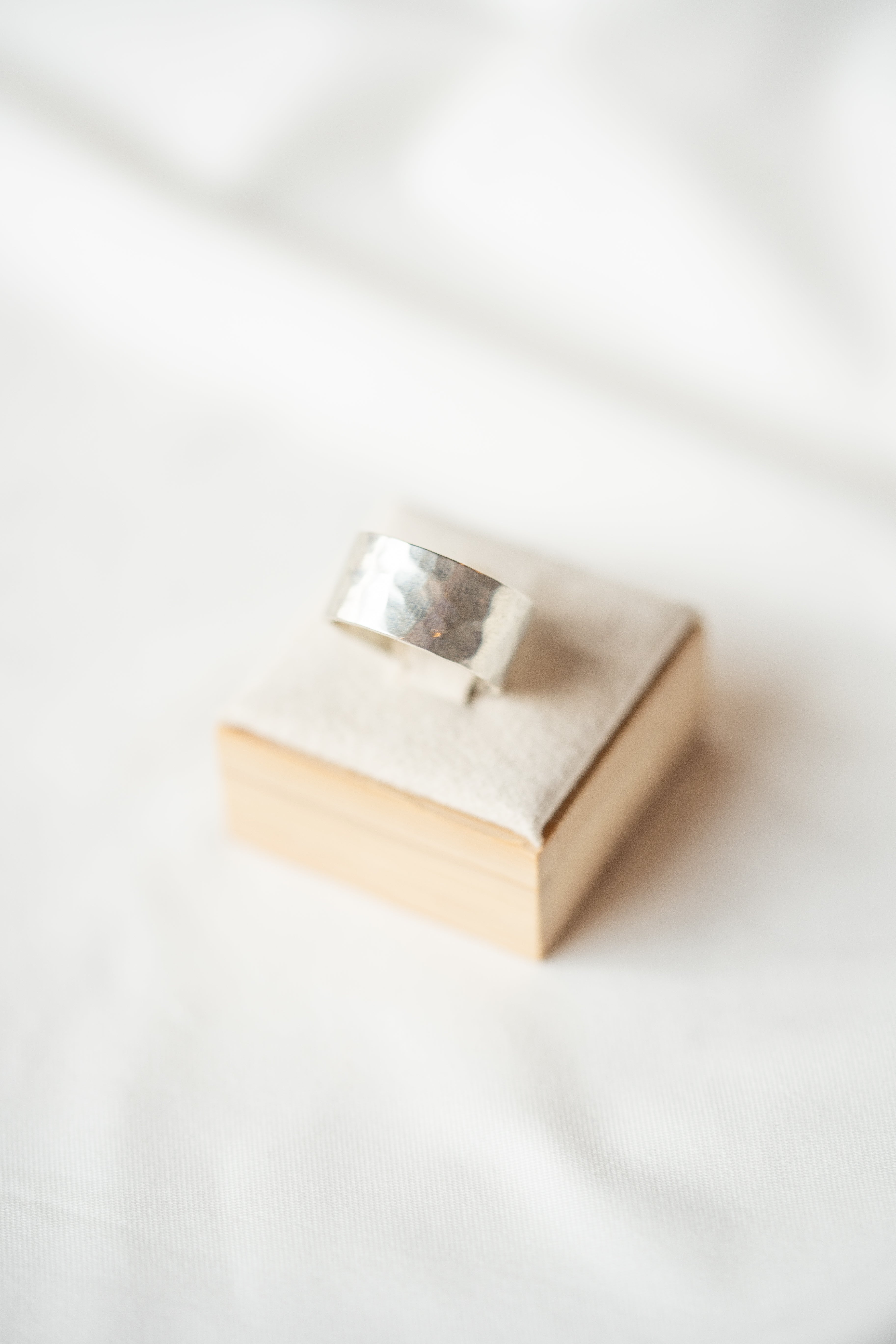 Thick Hammered Ring