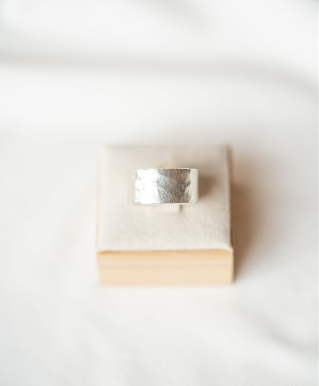 Thick Hammered Ring - Sterling Silver