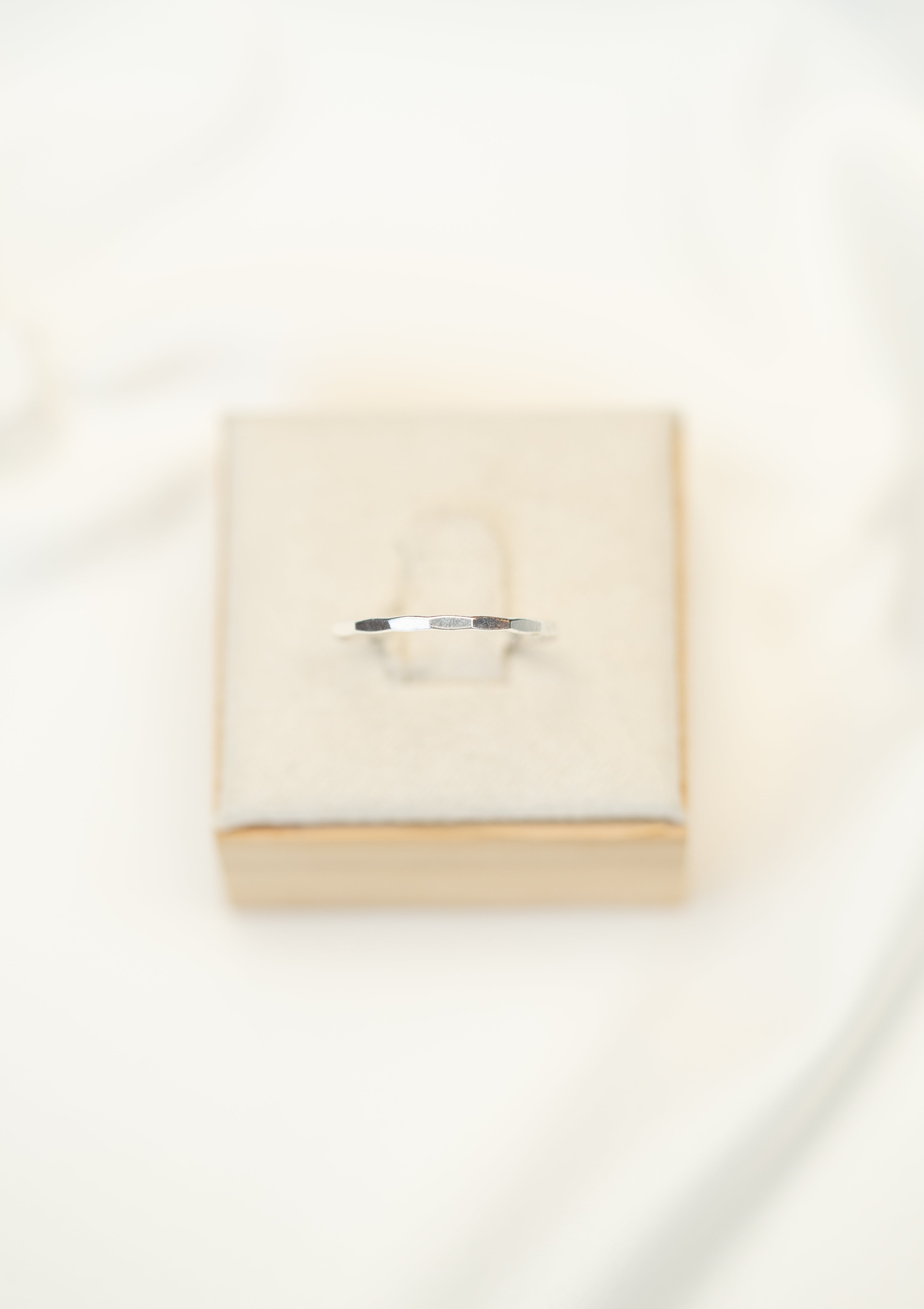 Thin Hammered Ring