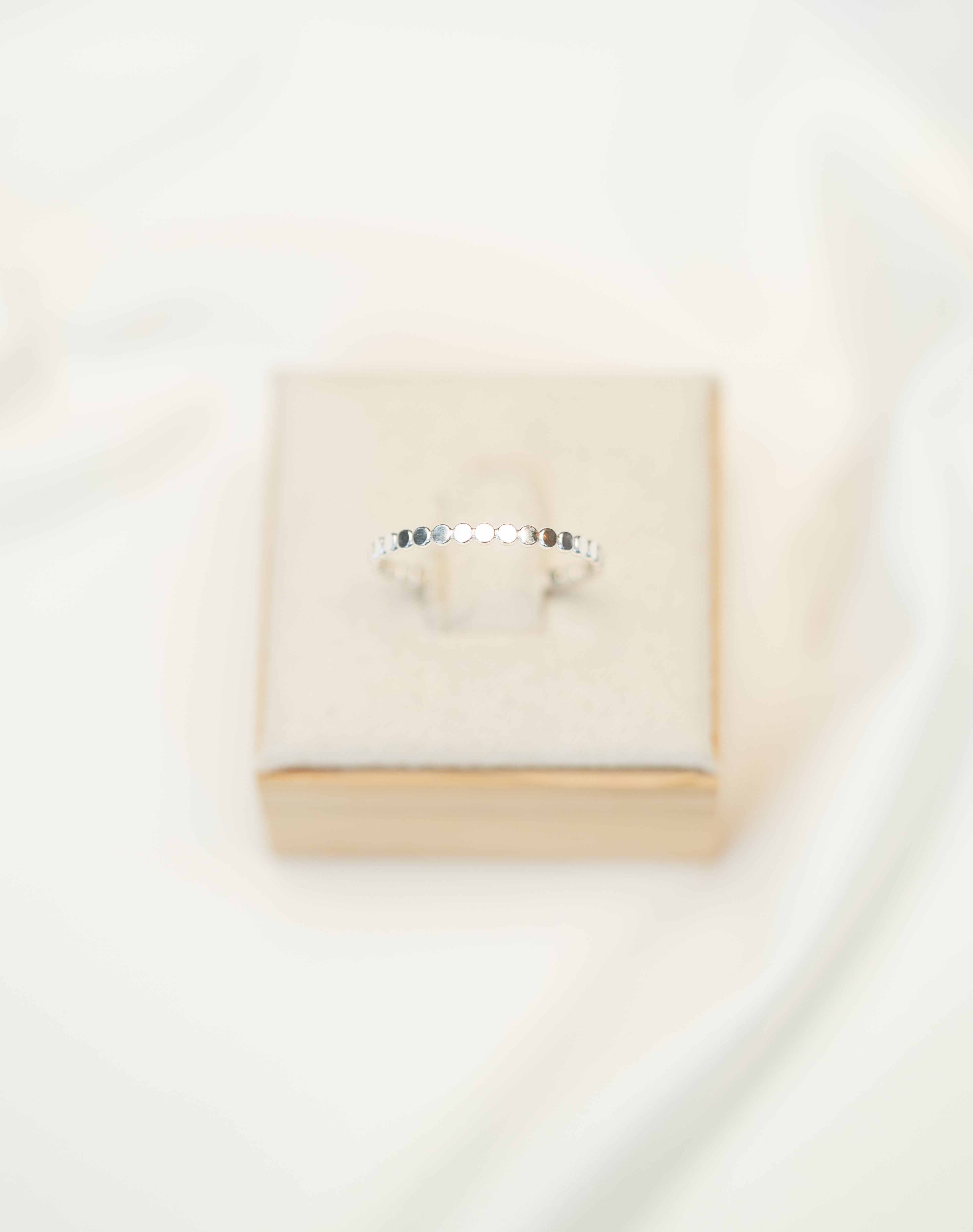 Thin Flat Beaded Ring