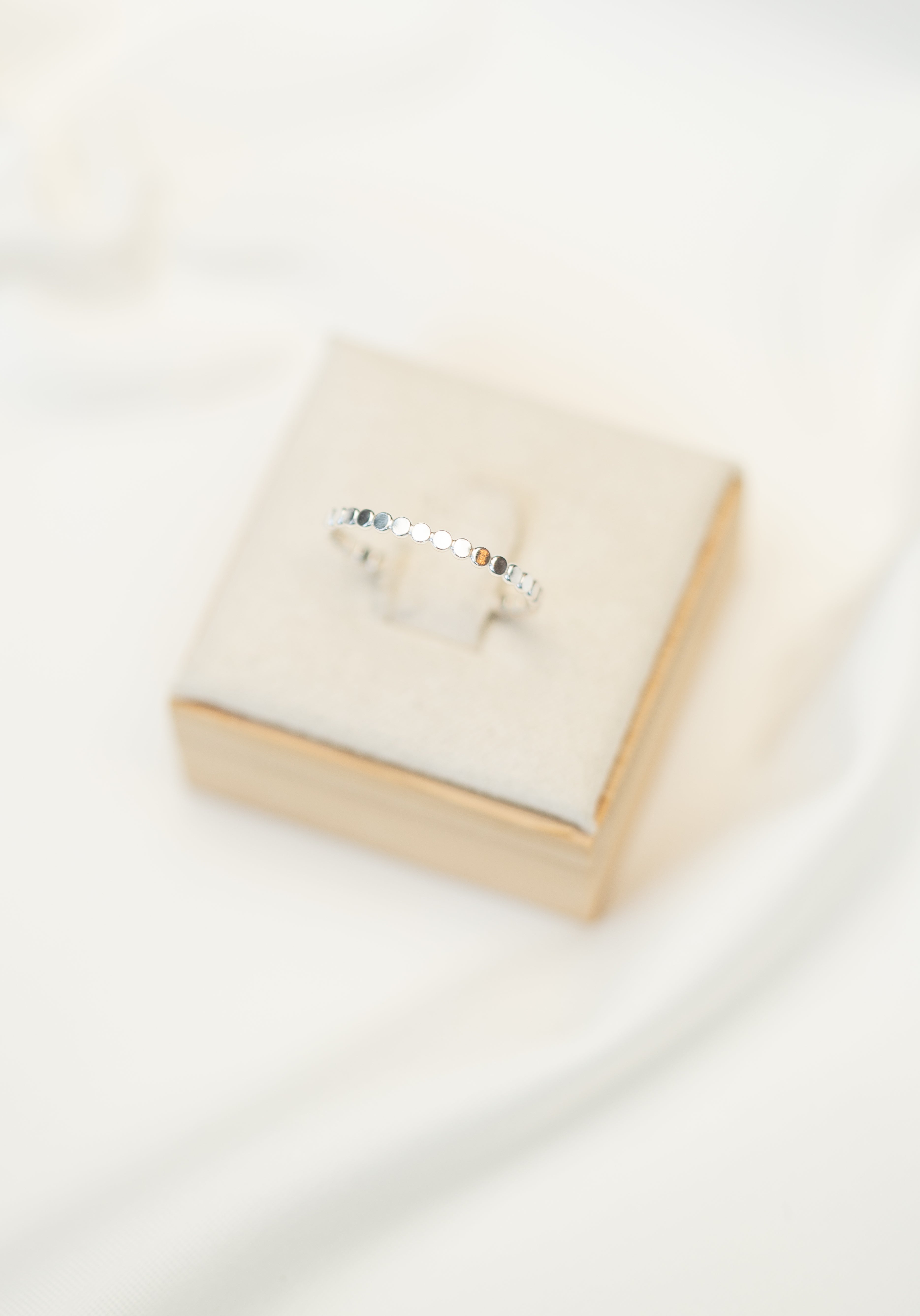 Thin Flat Beaded Ring