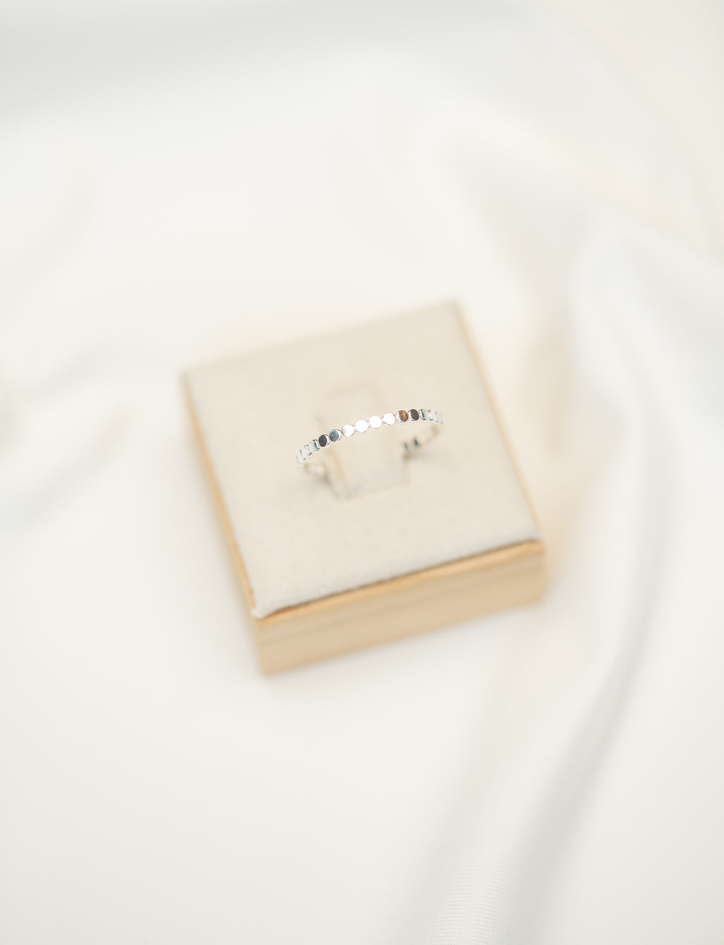 Thin Flat Beaded Ring