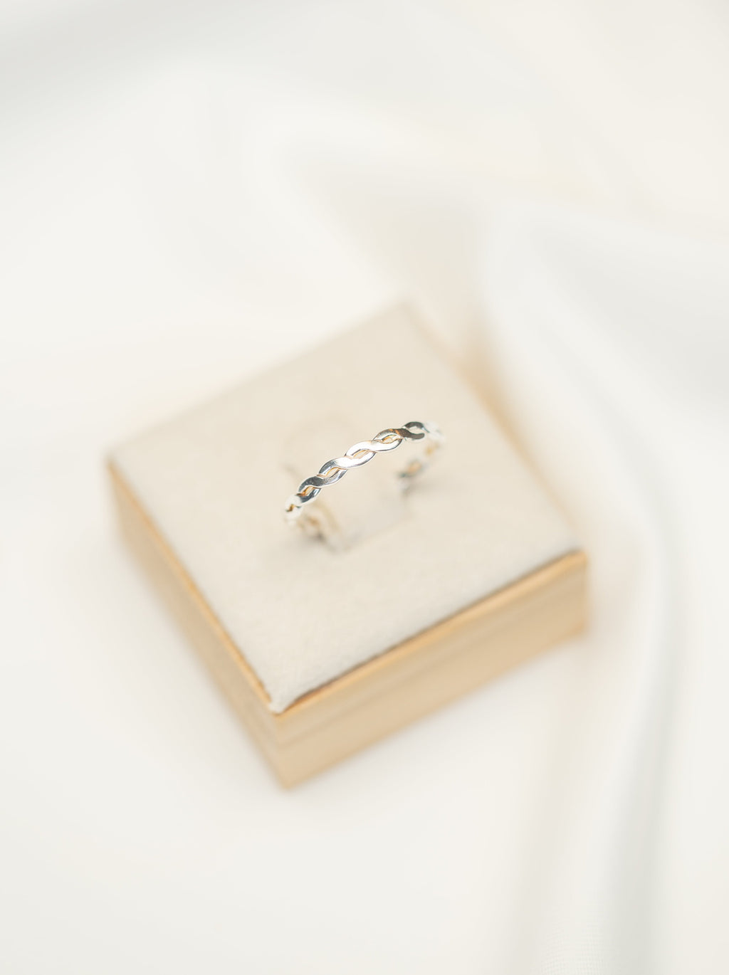 Thick Woven Ring - Sterling Silver