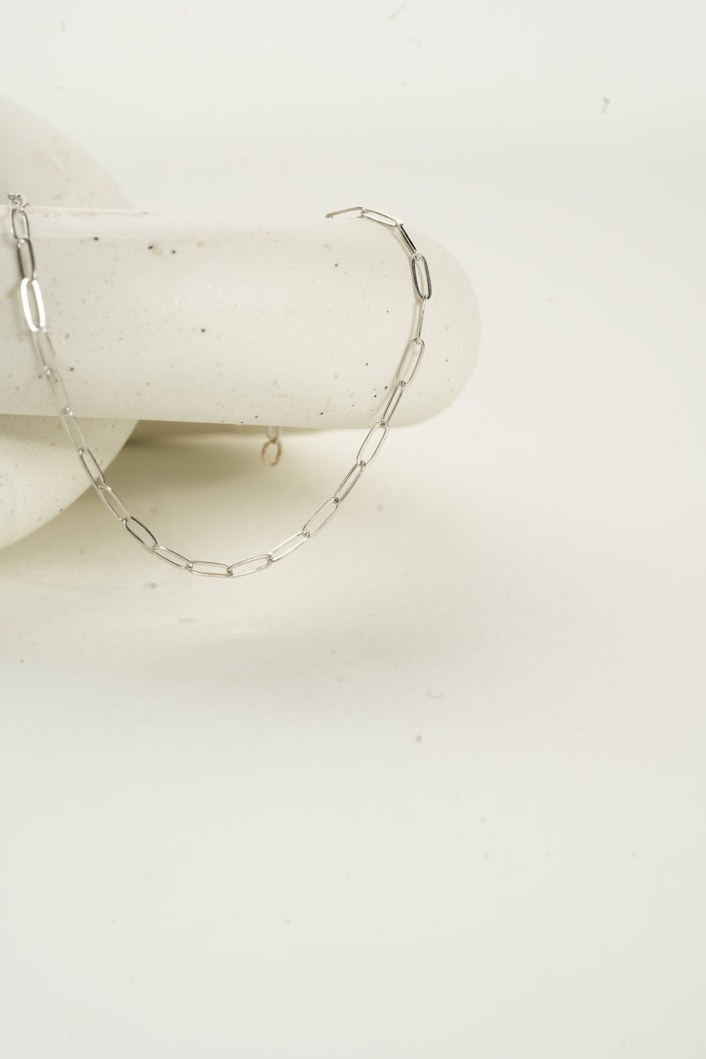 The Cable Chain Bracelet - 14K Solid White Gold