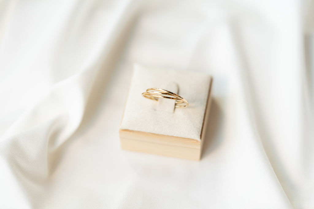 Connected Three Wire Ring - 14K Gold Filled
