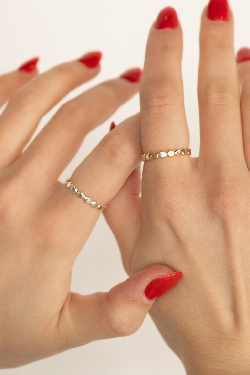 Thick Flat Beaded Ring