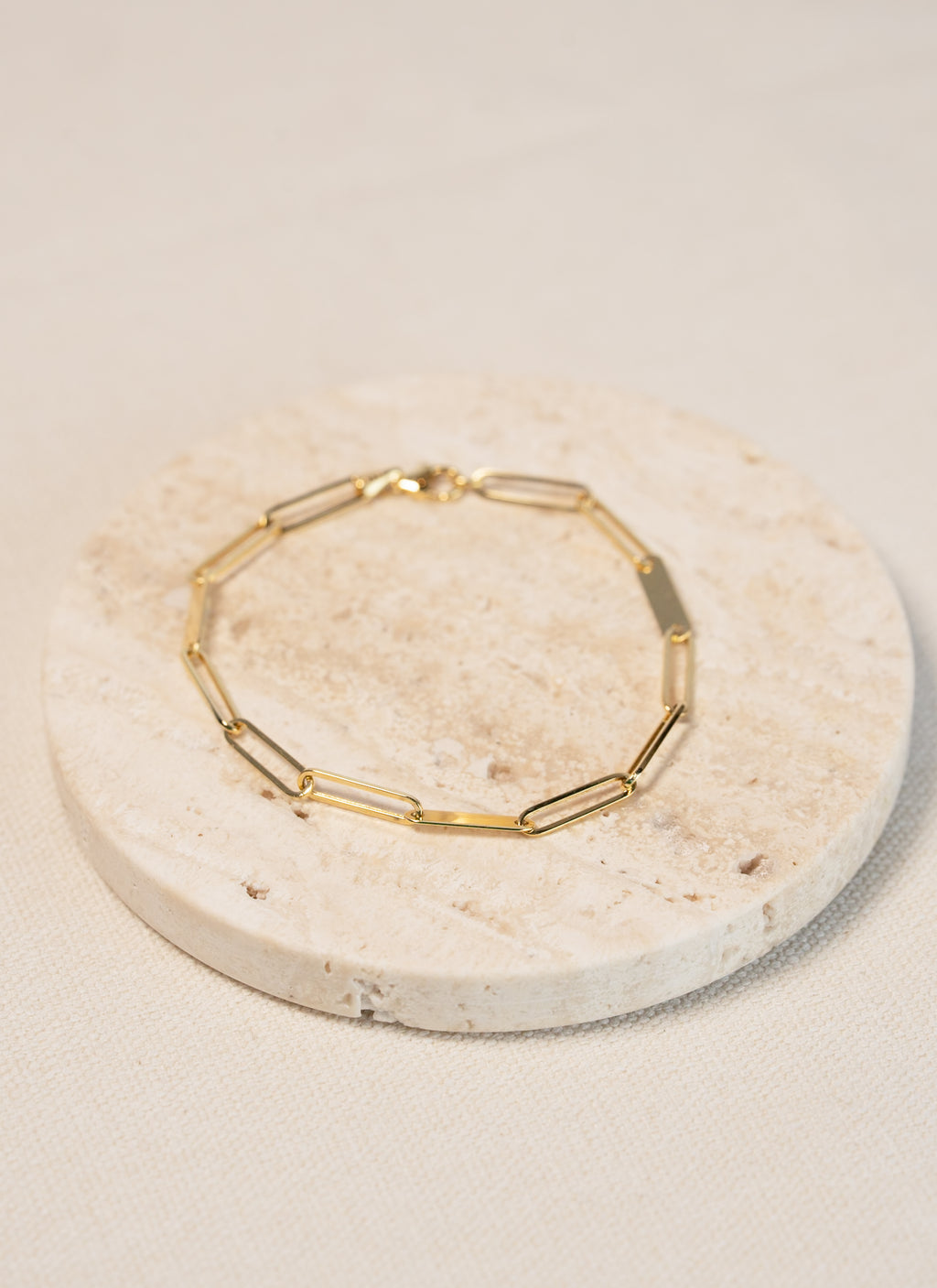 Cable and Bar Link Bracelet