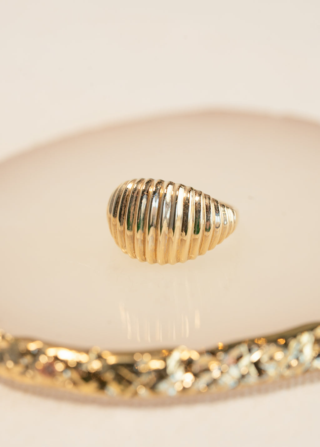 Ridged Dome Ring