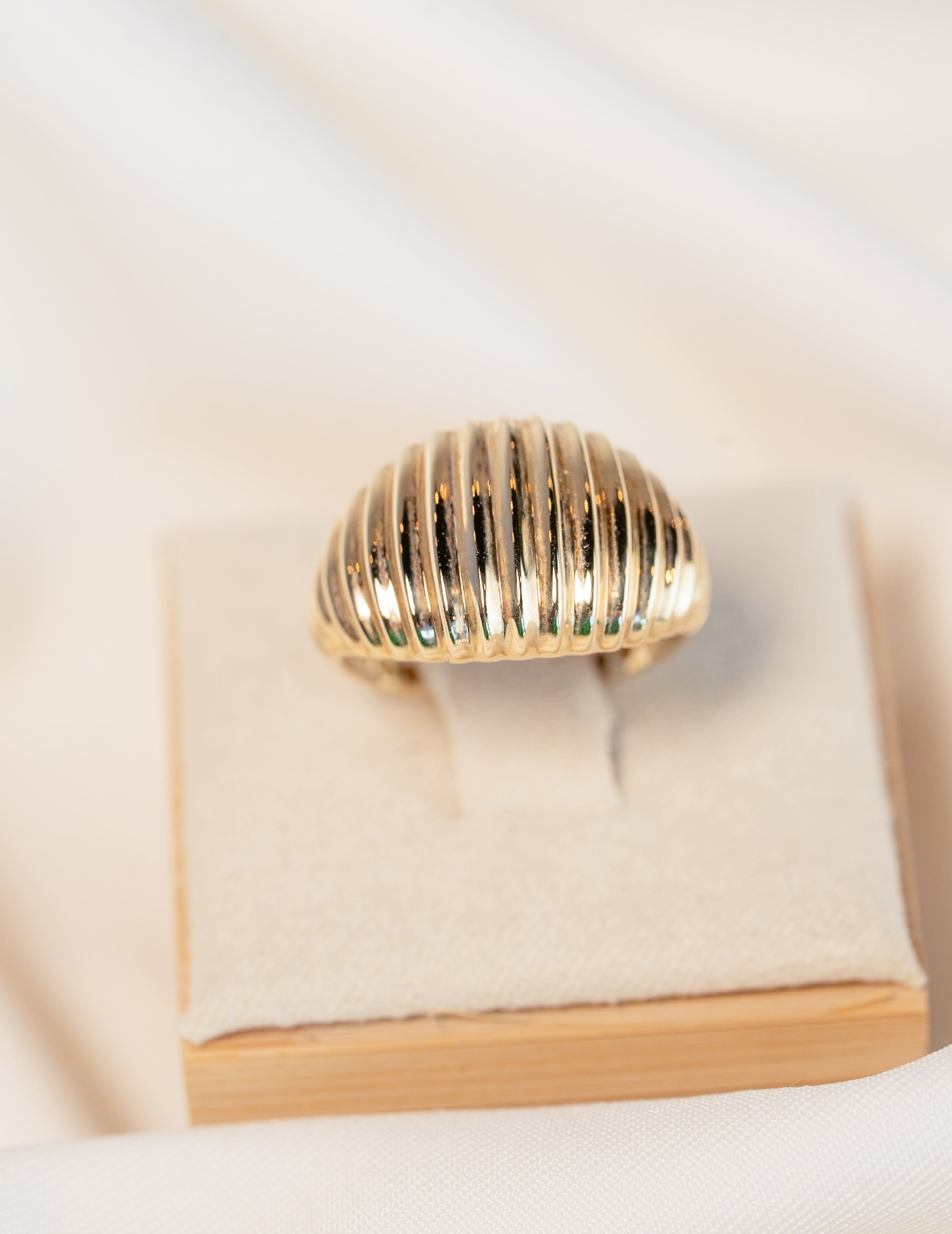 Ridged Dome Ring