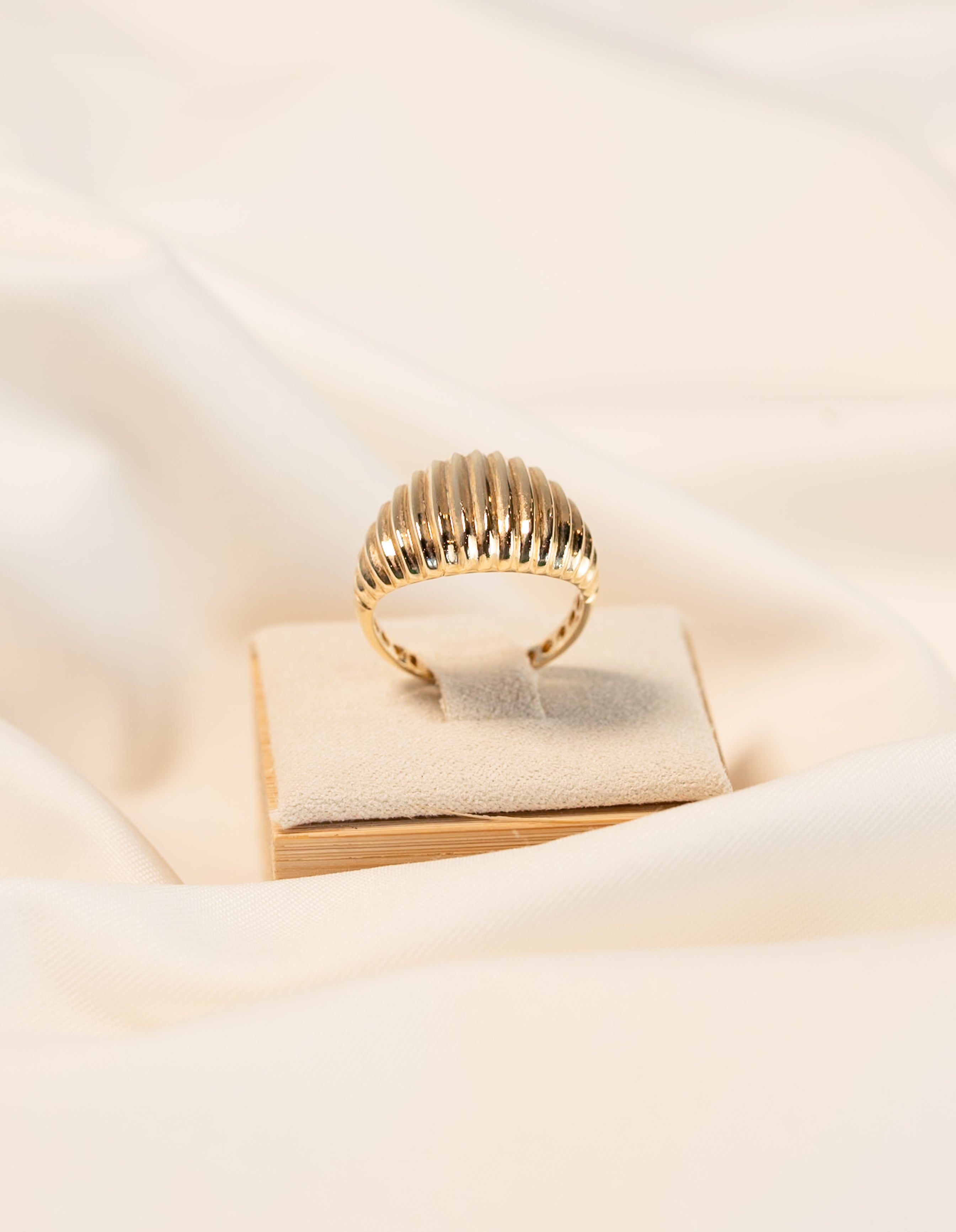 Ridged Dome Ring