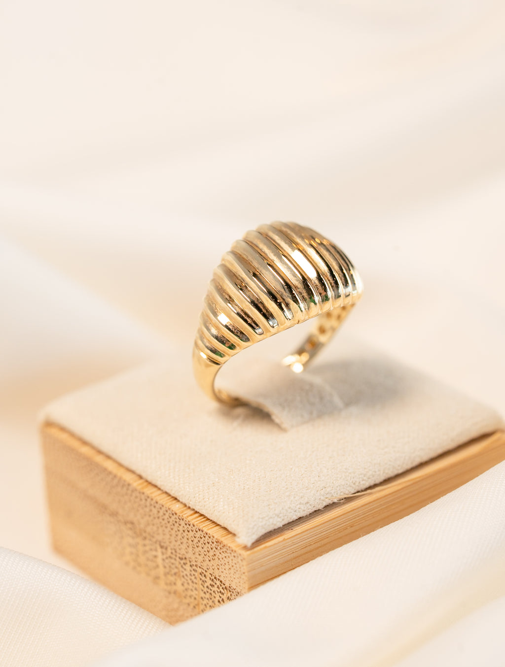 Ridged Dome Ring