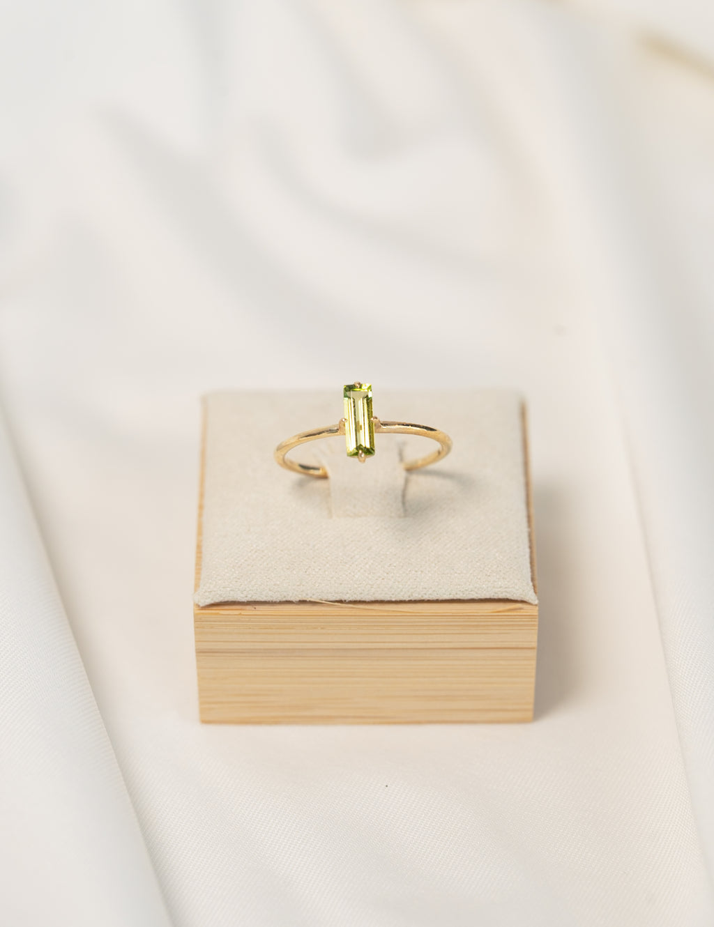 Baguette Peridot Ring