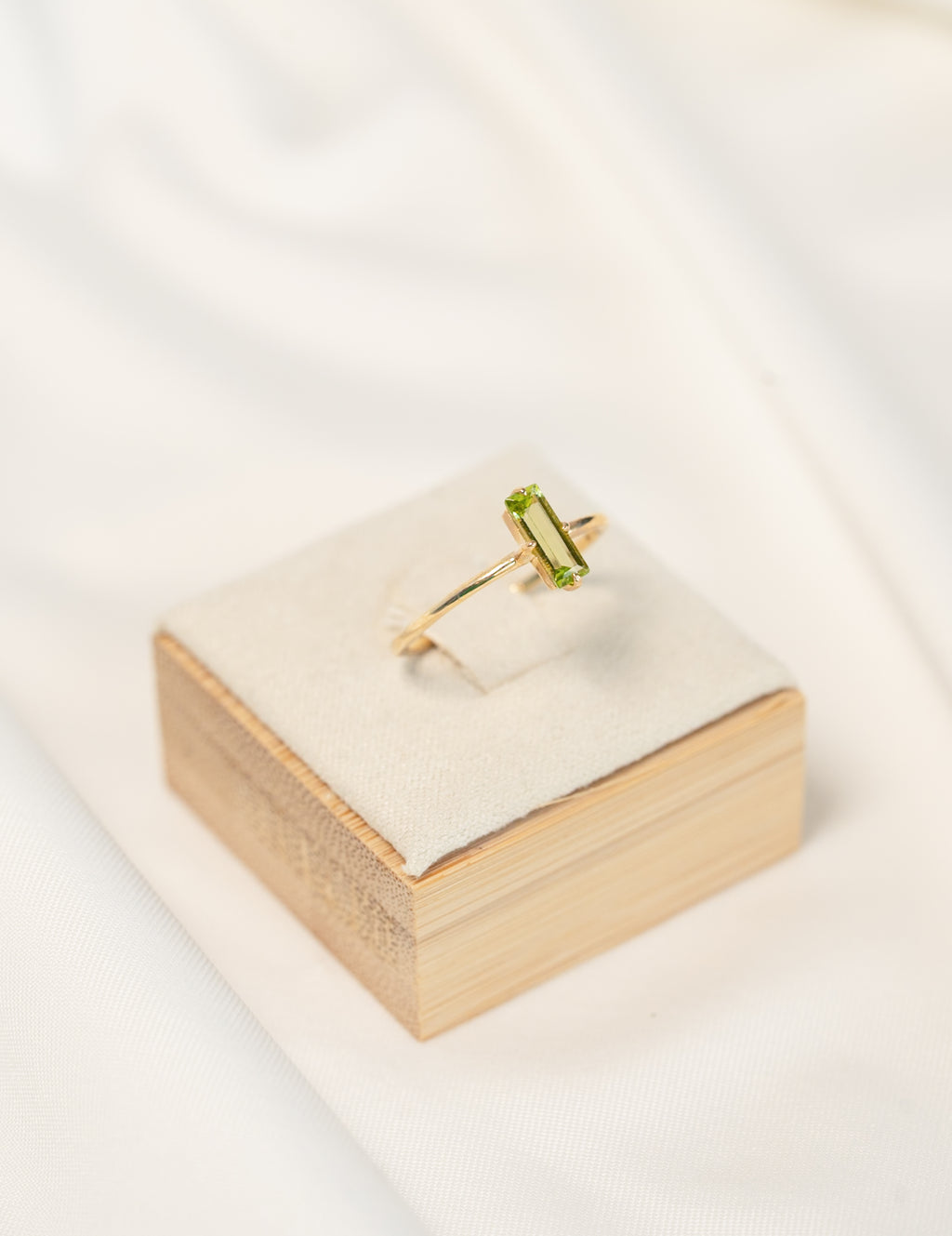 Baguette Peridot Ring