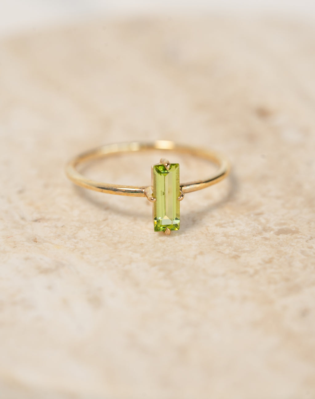 Baguette Peridot Ring