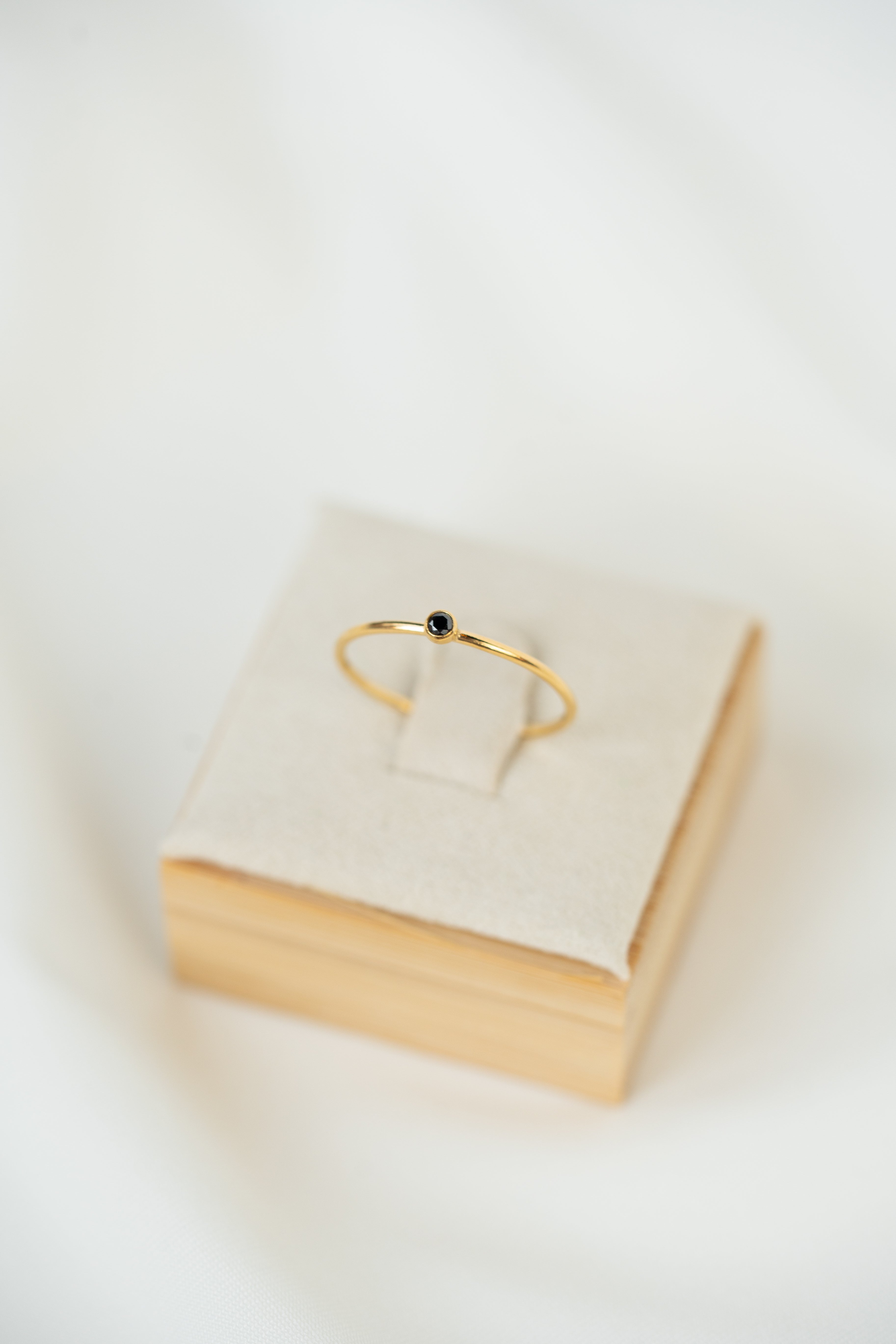 Black CZ Gemstone Ring