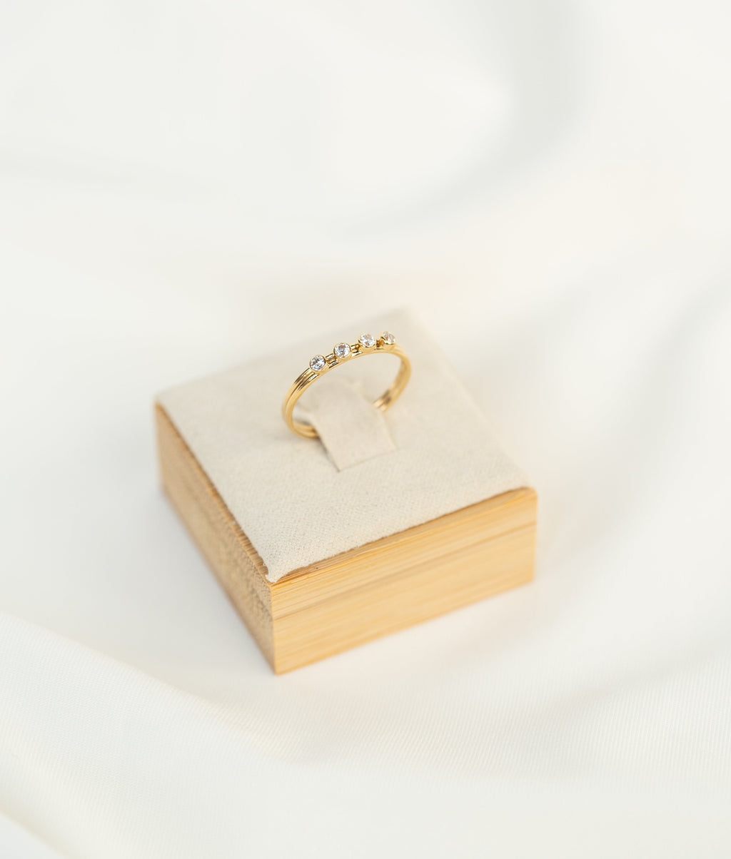 Four Stone Ring - 14K Gold Filled