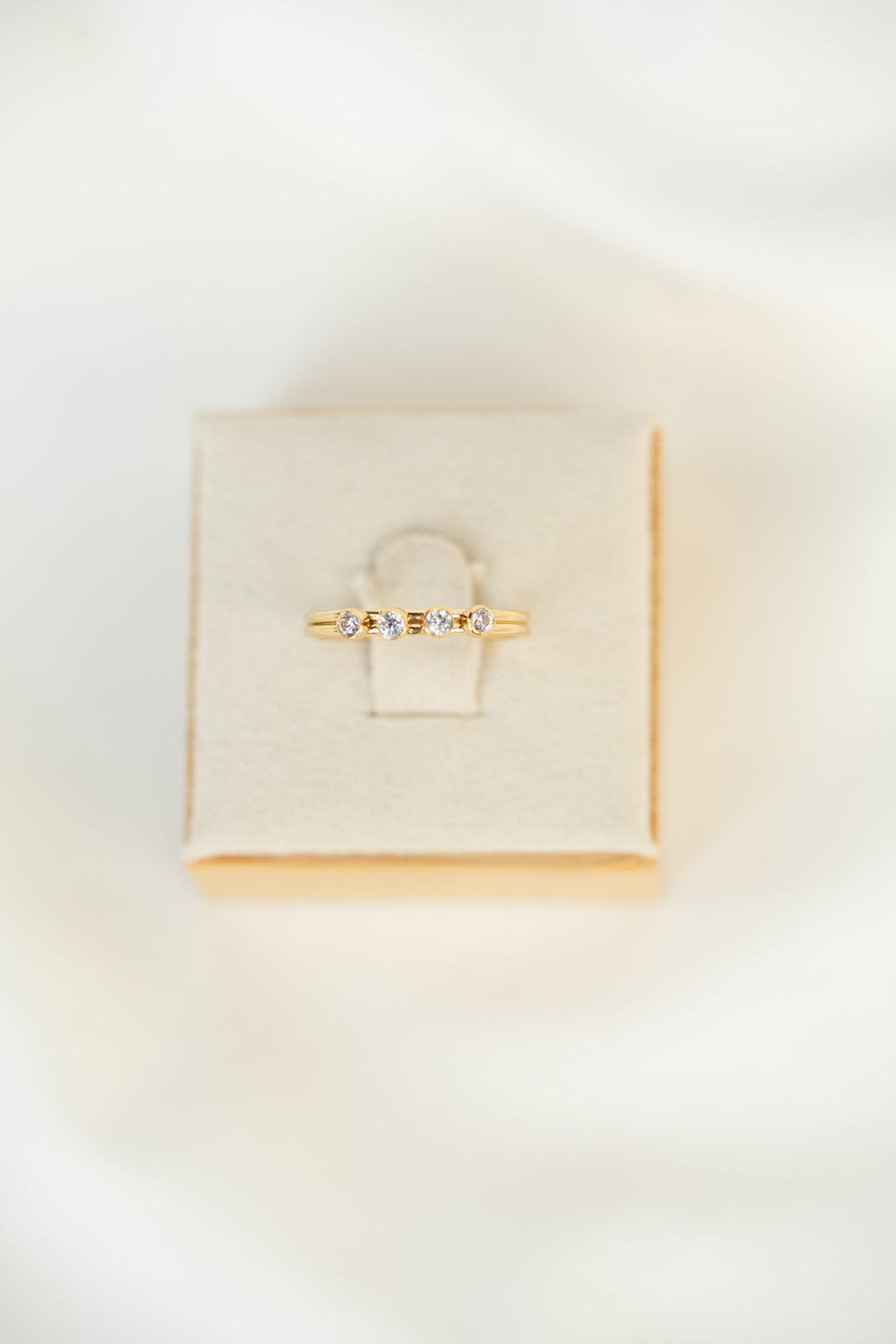 Four Stone Ring - 14K Gold Filled