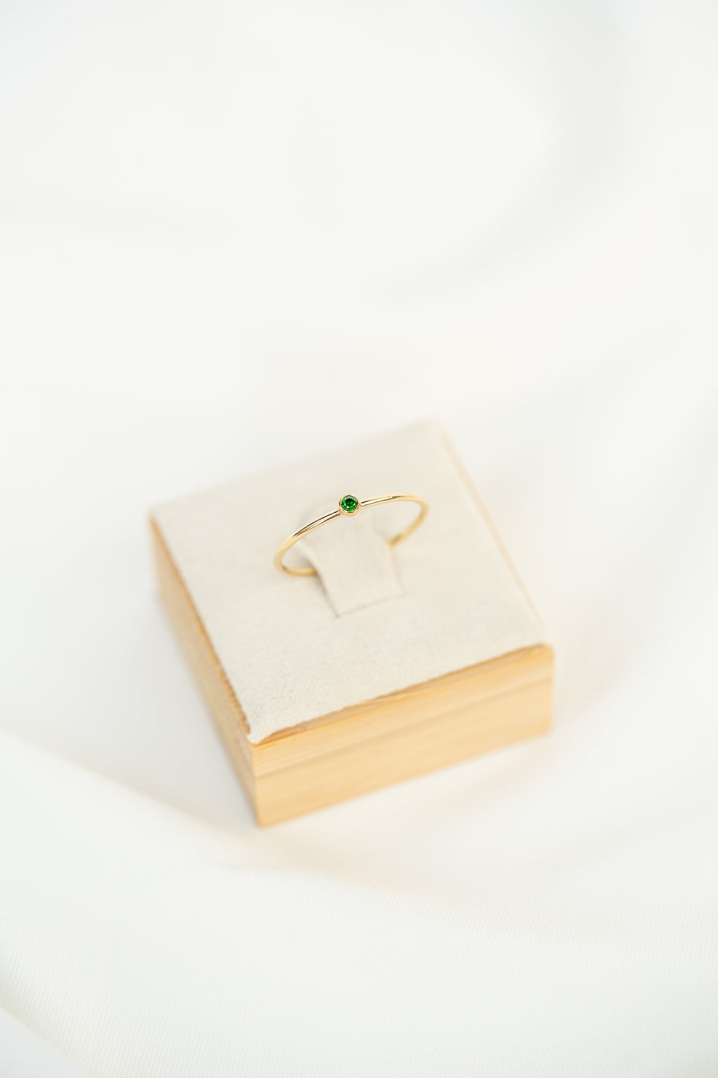 Green CZ Gemstone Ring