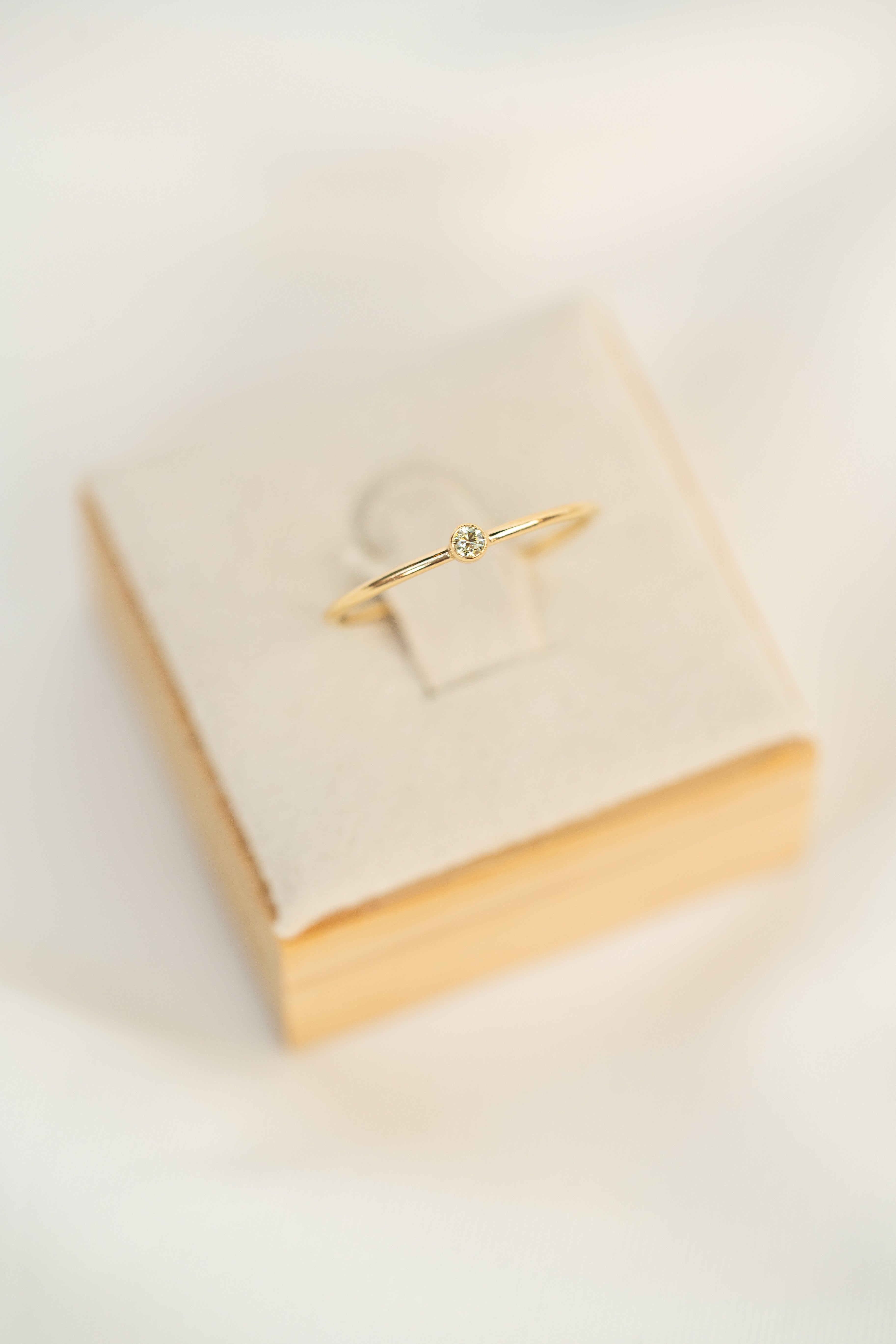 Lime Green CZ Gemstone Ring