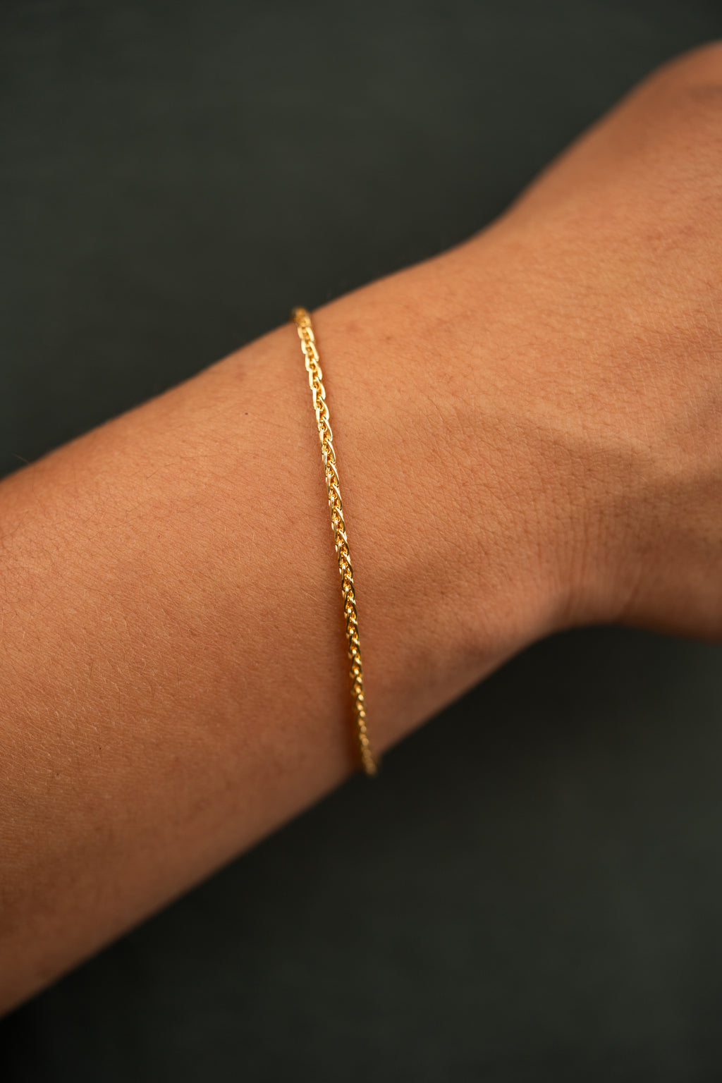 Men's Gold Wheat Bracelet