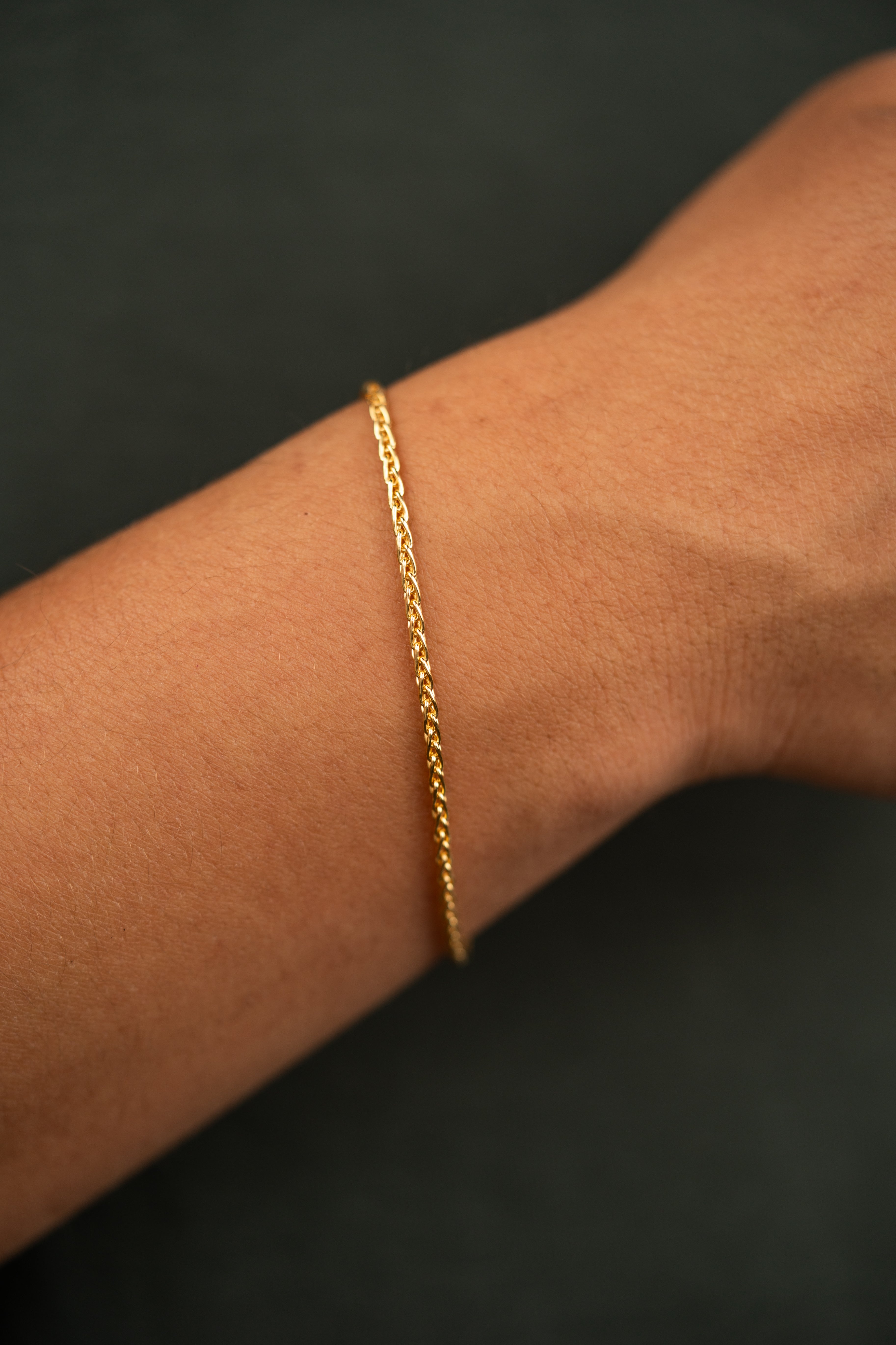 Men's Gold Wheat Bracelet