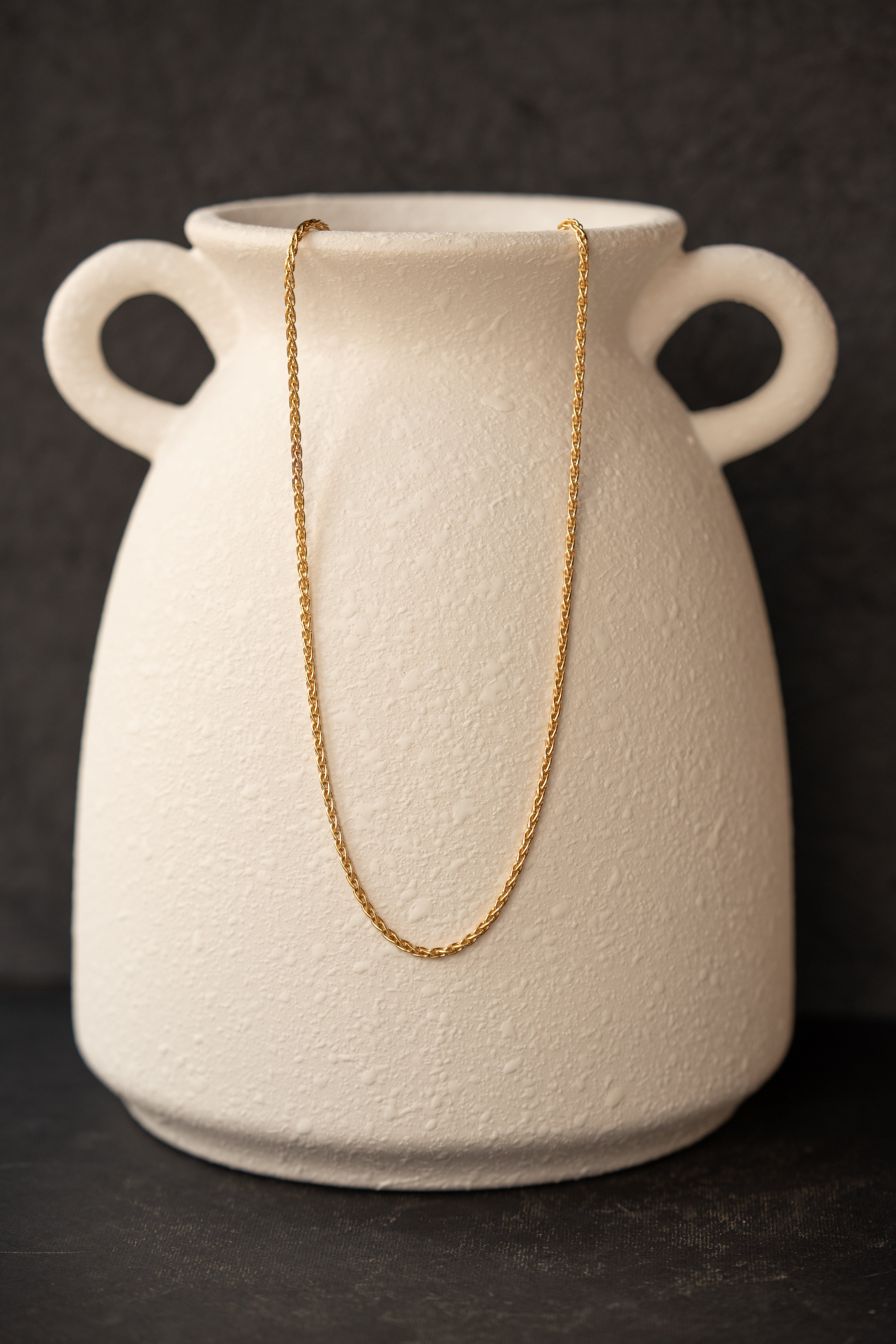 Men's Gold Wheat Necklace