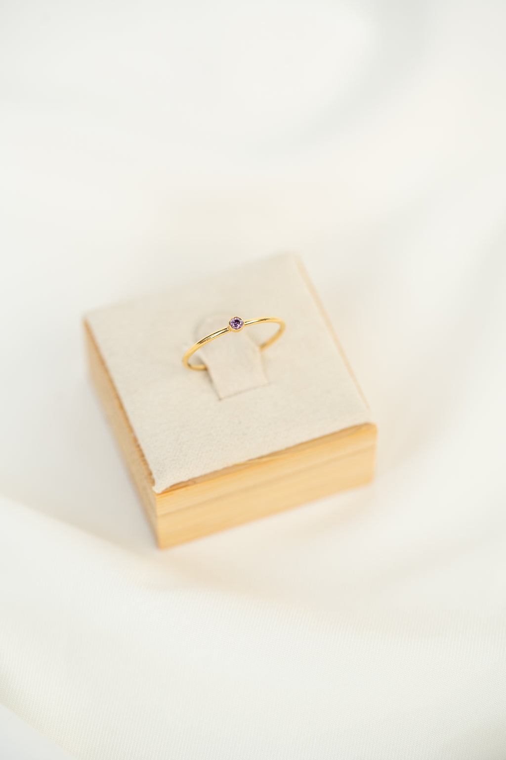 Purple CZ Gemstone Ring