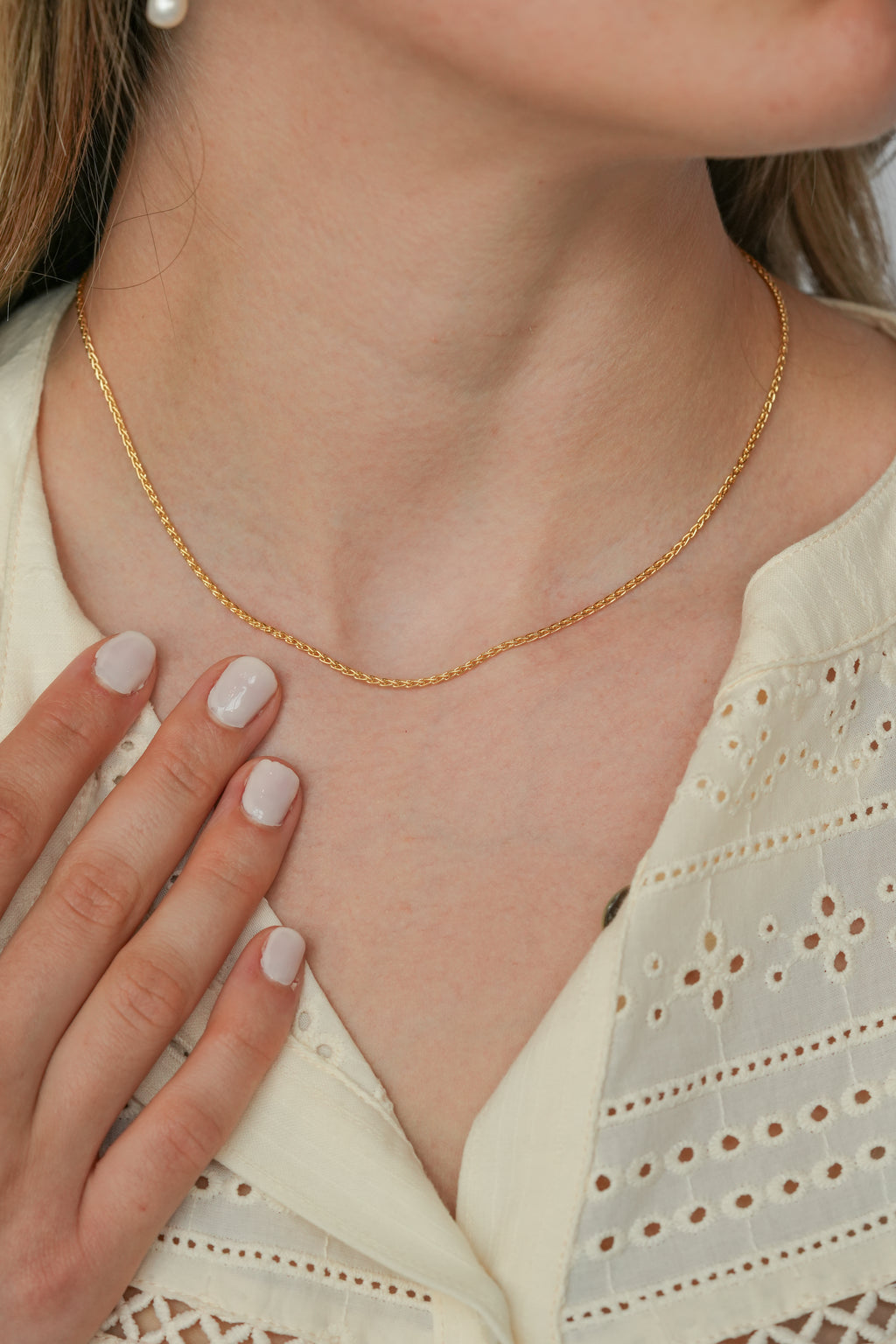 The Skinny Gold Wheat Necklace