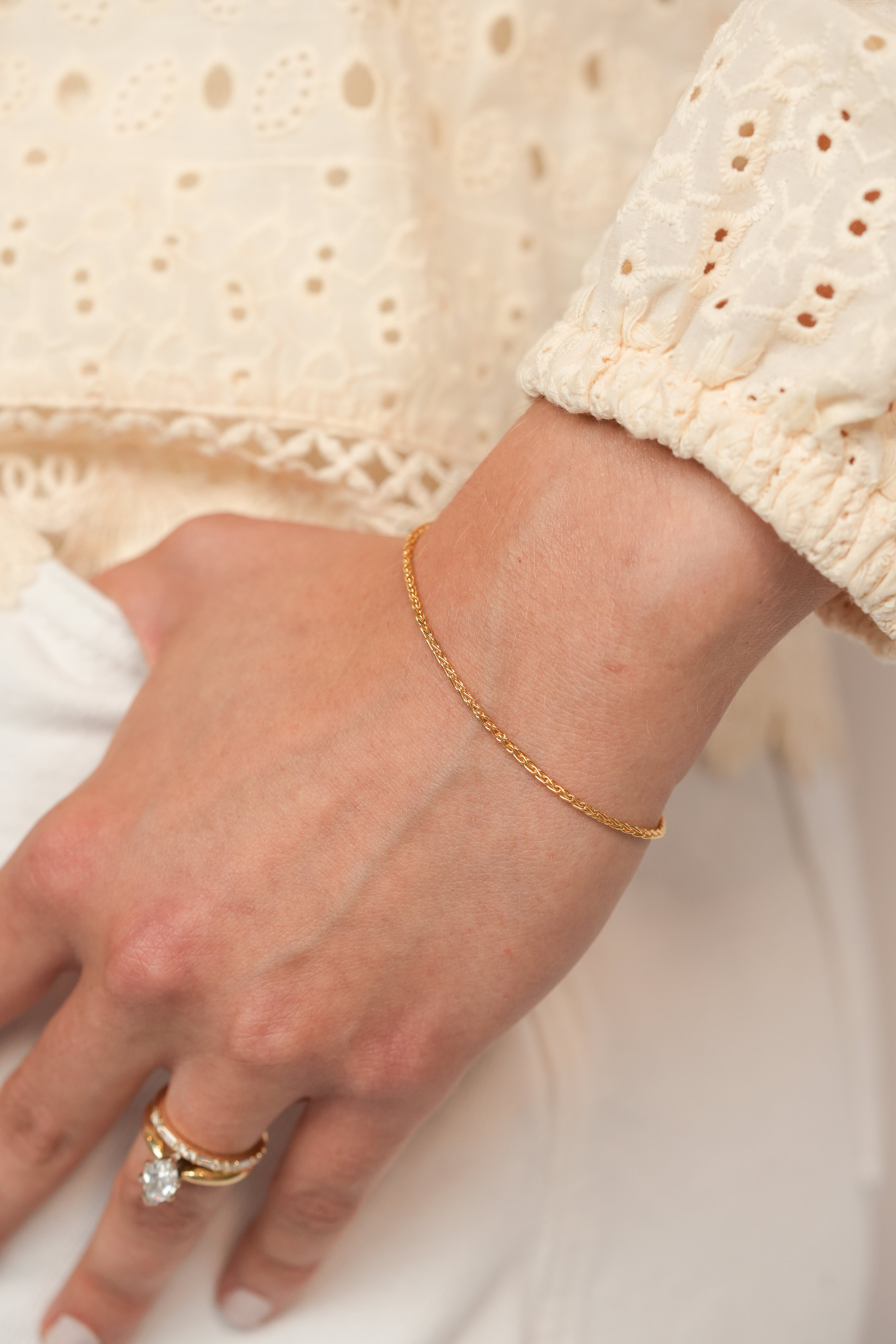 The Skinny Gold Wheat Bracelet - 14K Gold Filled
