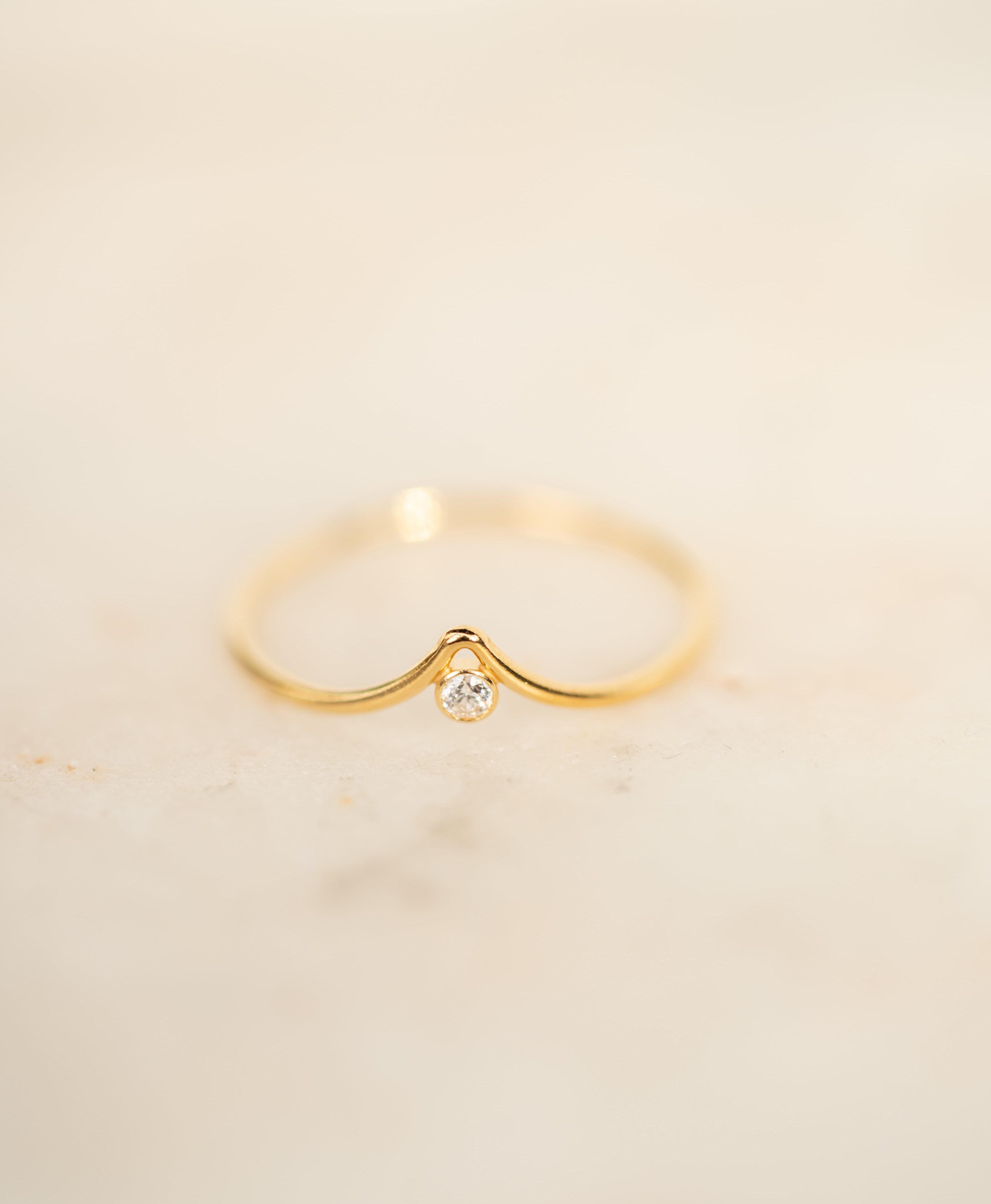 Chevron with Stone Ring