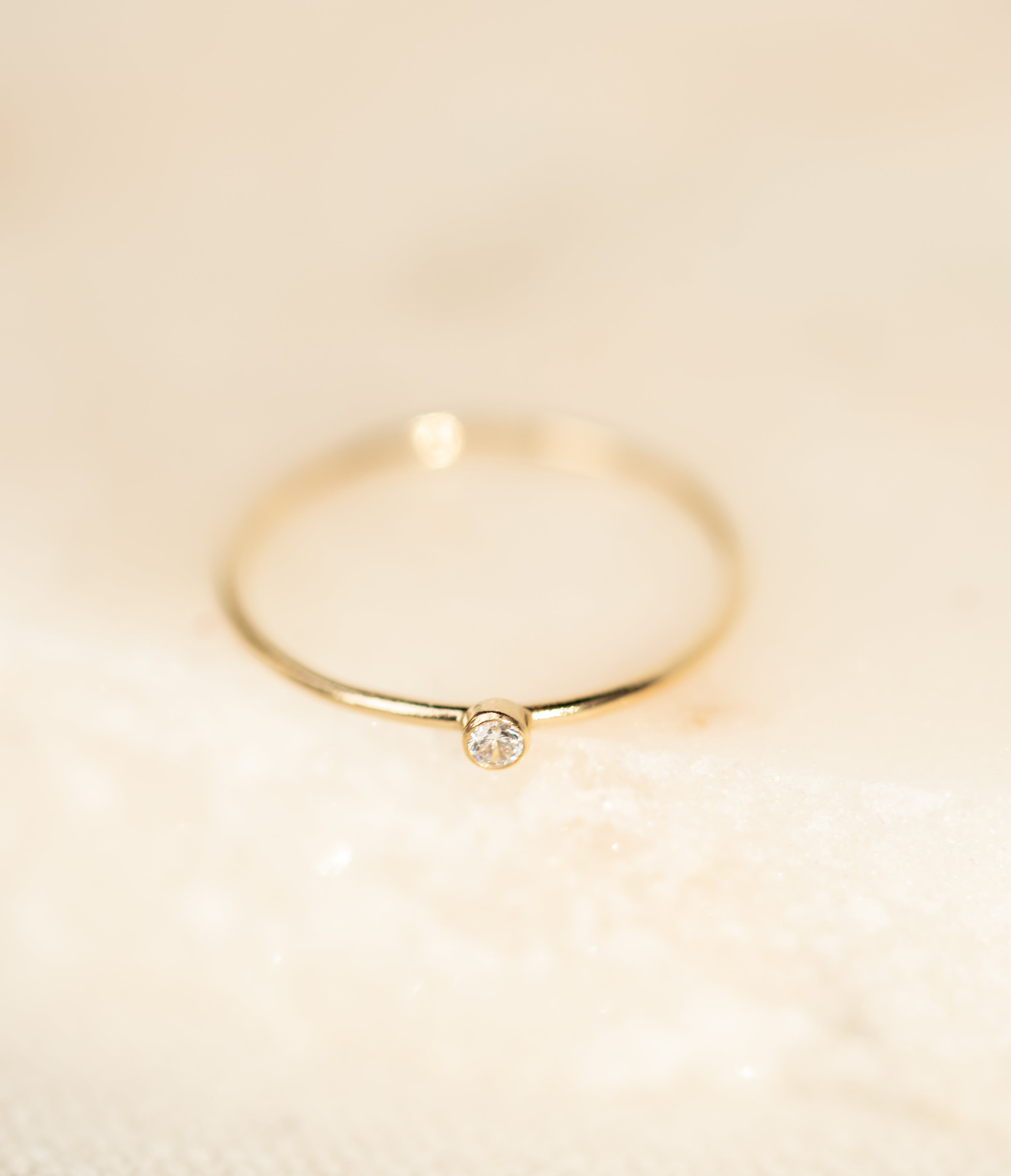 Clear CZ Gemstone Ring